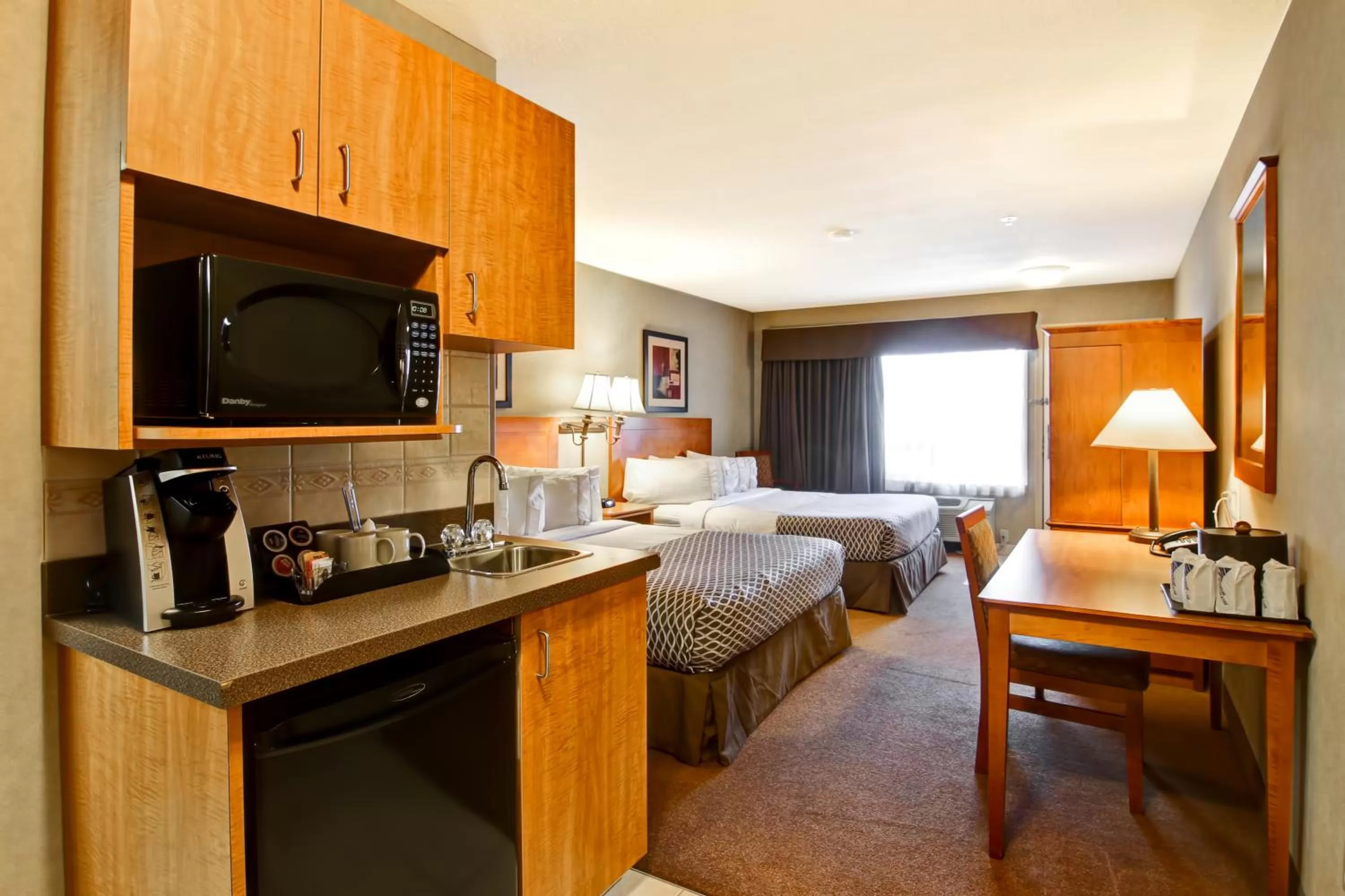 Queen Room with Two Queen Beds - Non-Smoking in Ramada by Wyndham Ponoka