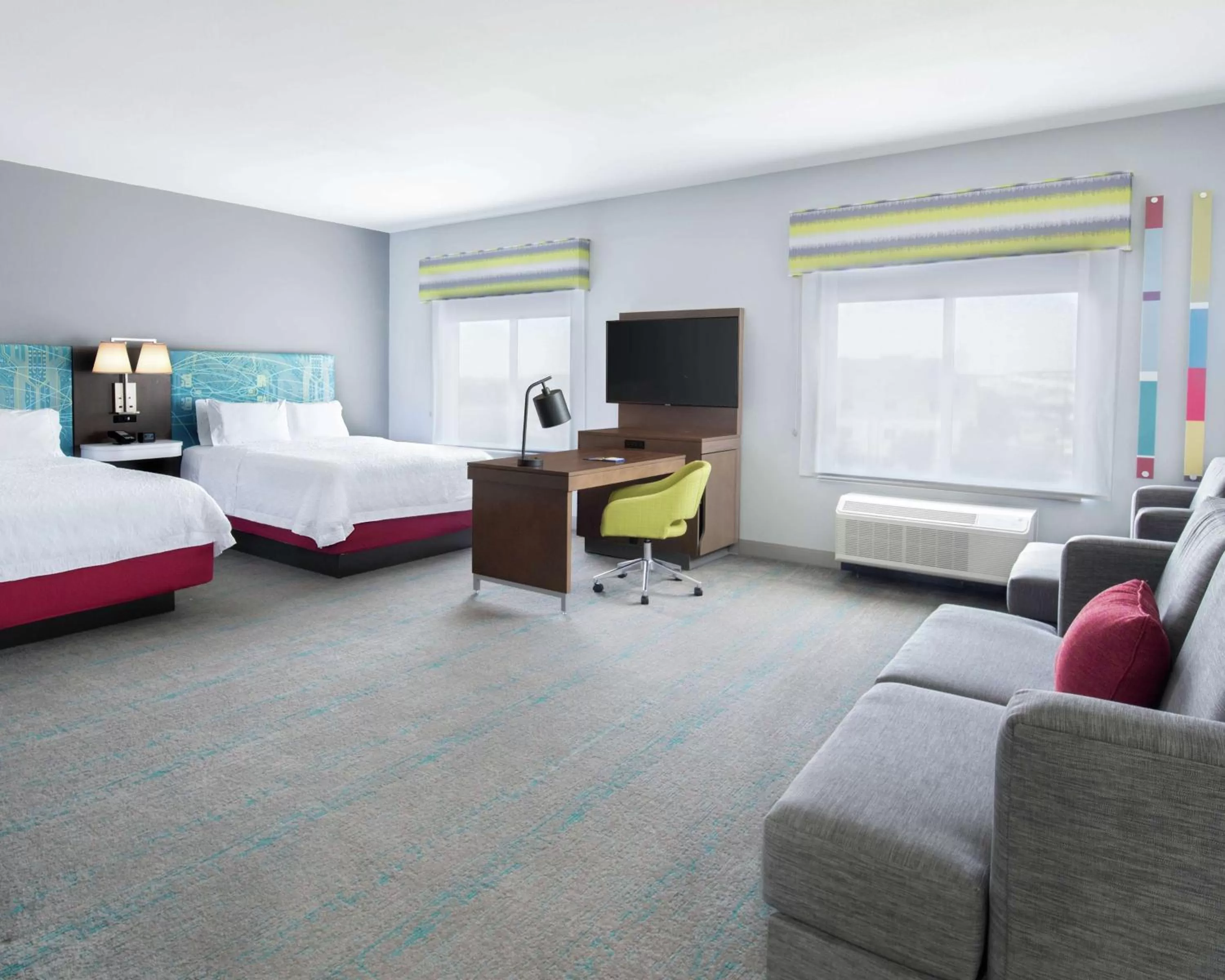 Queen Studio Suite with Two Queen Beds and Sofa Bed - Non-Smoking in Hampton Inn & Suites Lubbock