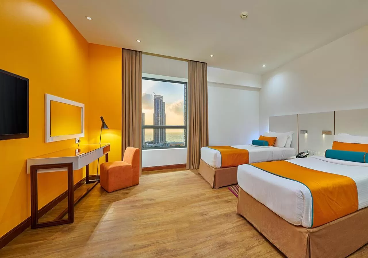 Two Bedroom Apartment Partial Sea View including Beach Accessories, 25% off F&B and Spa in Ramada Hotel, Suites and Apartments by Wyndham Dubai JBR