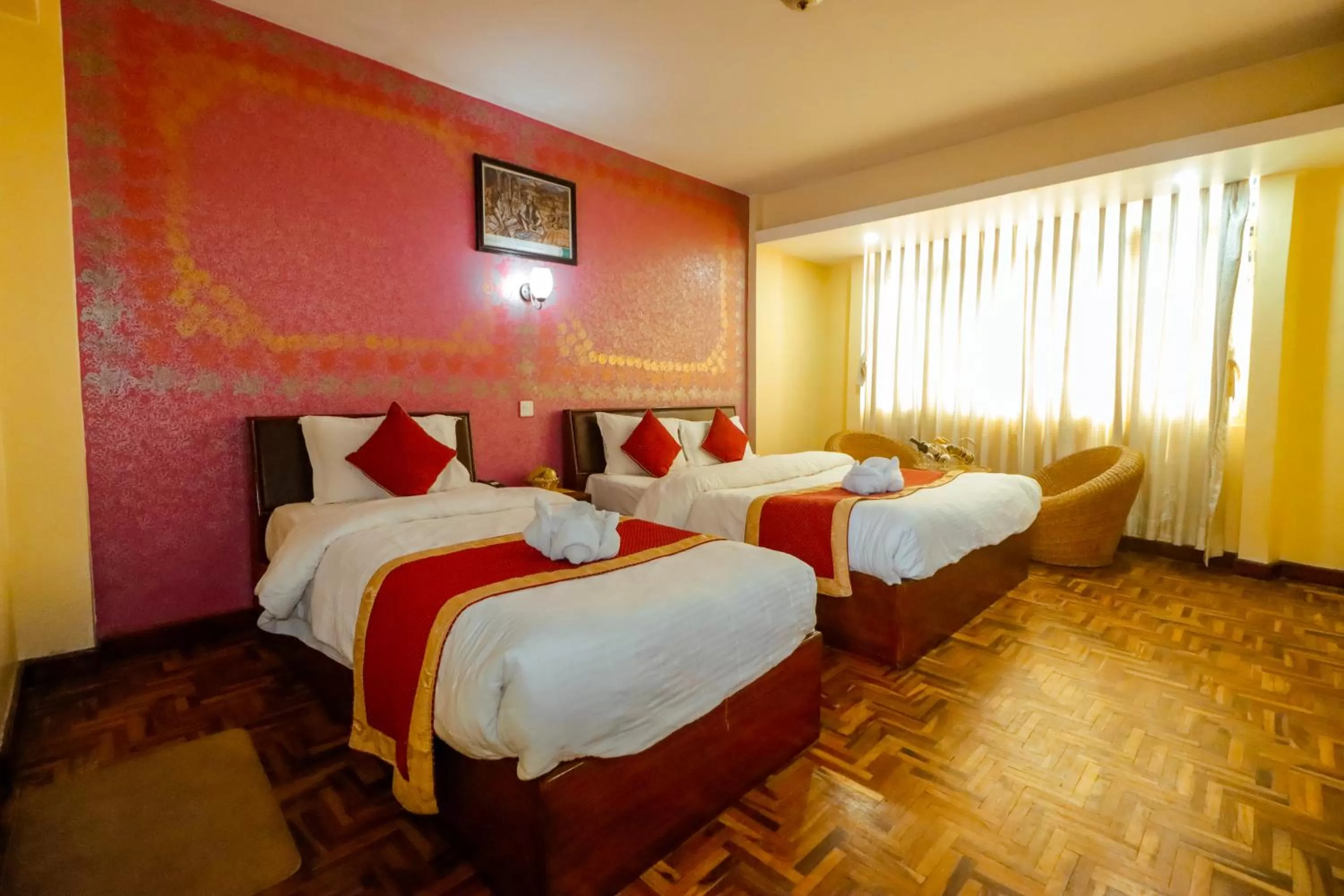Deluxe Double or Twin Room with 24-hour Check-in, Free Airport Pickup : Prior Booking Required in Kathmandu Eco Hotel