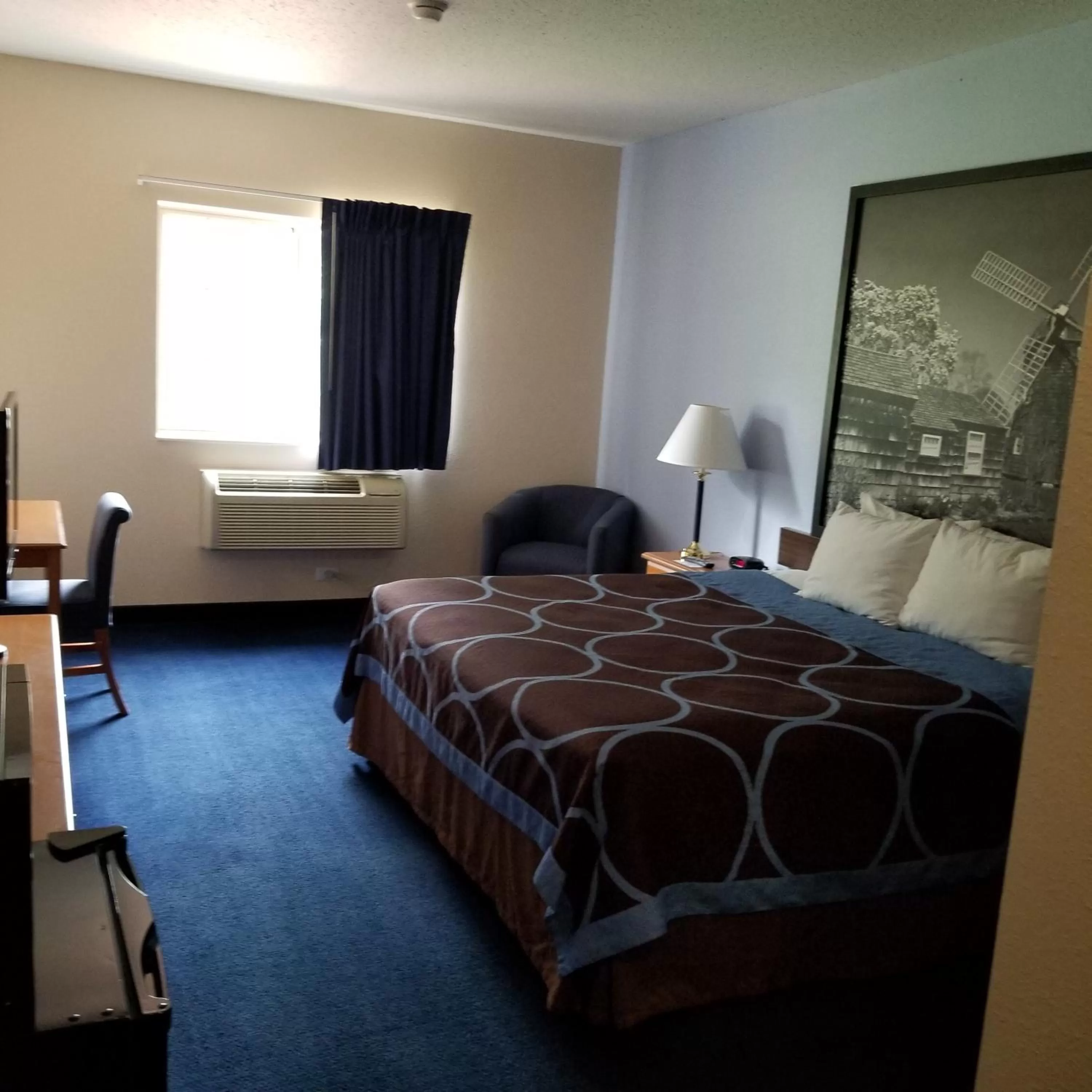 1 King Bed, Mobility/Hearing Accessible Room, Roll-In Shower, Non-Smoking
 in Super 8 by Wyndham Cobleskill NY