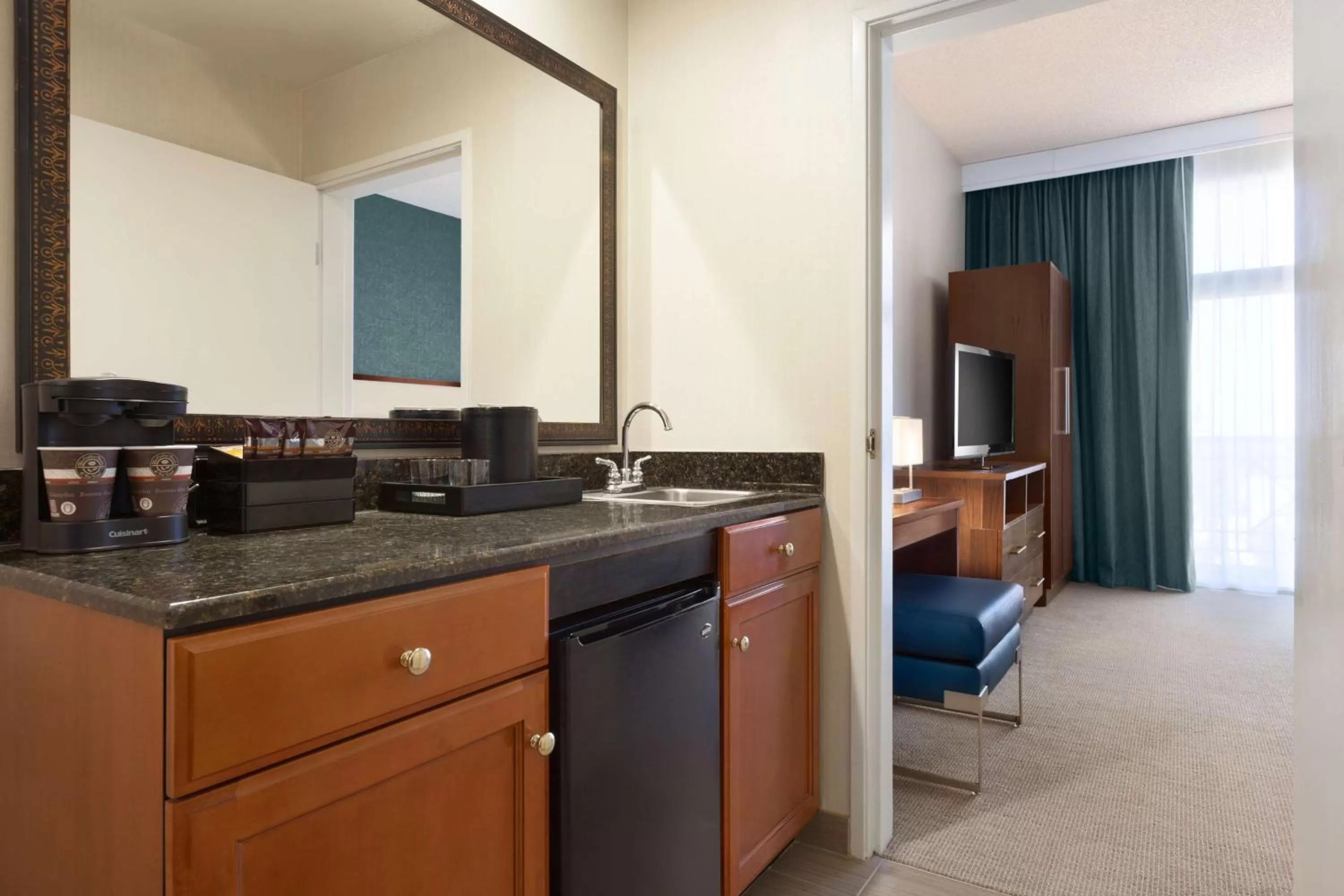 Two-Room King Studio with Roll-In Shower - Mobility Accessible in Embassy Suites by Hilton Brea - North Orange County