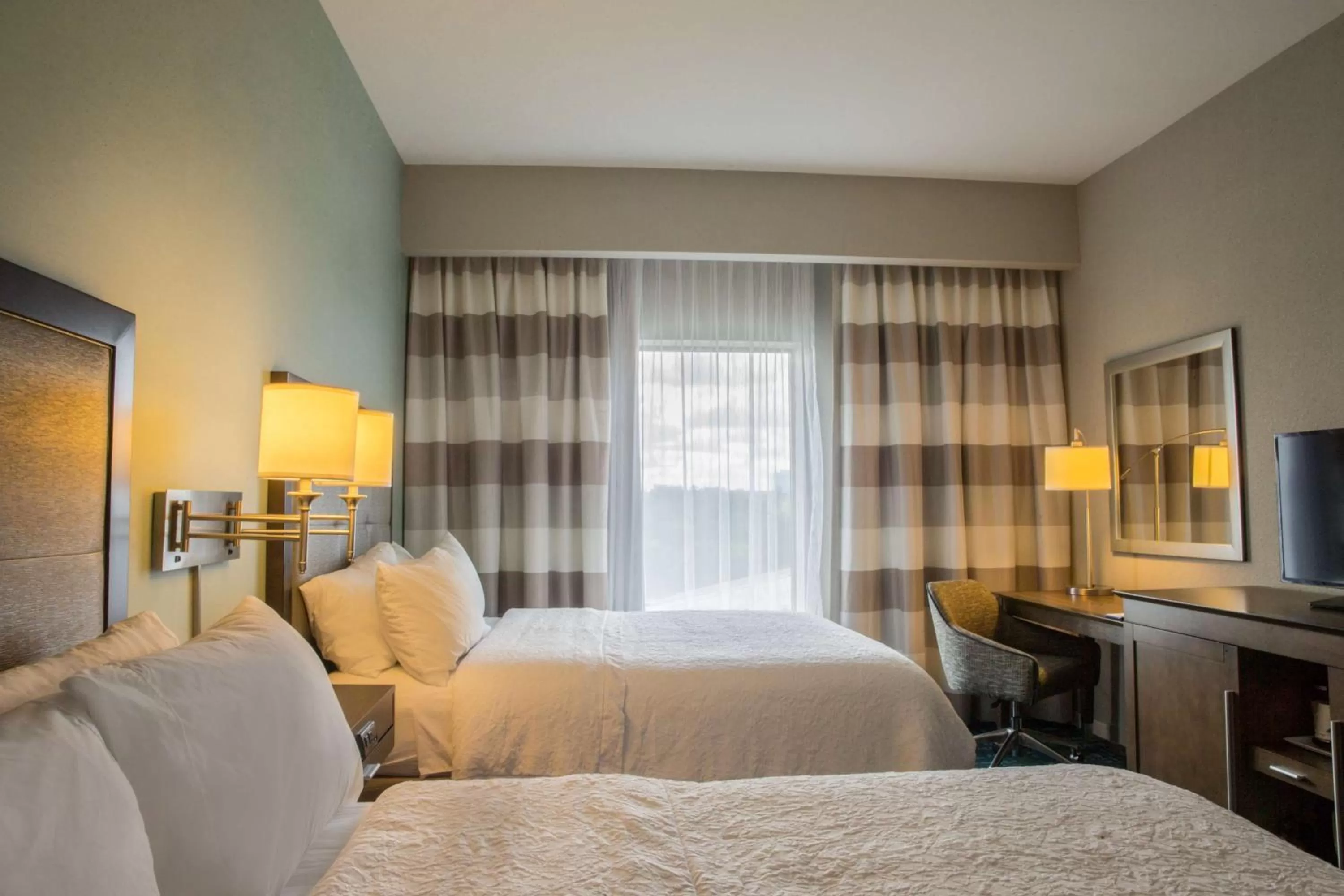 Queen Room with Two Queen Beds and Roll-In Shower - Mobility Access/Non-Smoking in Hampton Inn & Suites Charlotte/Ballantyne, Nc