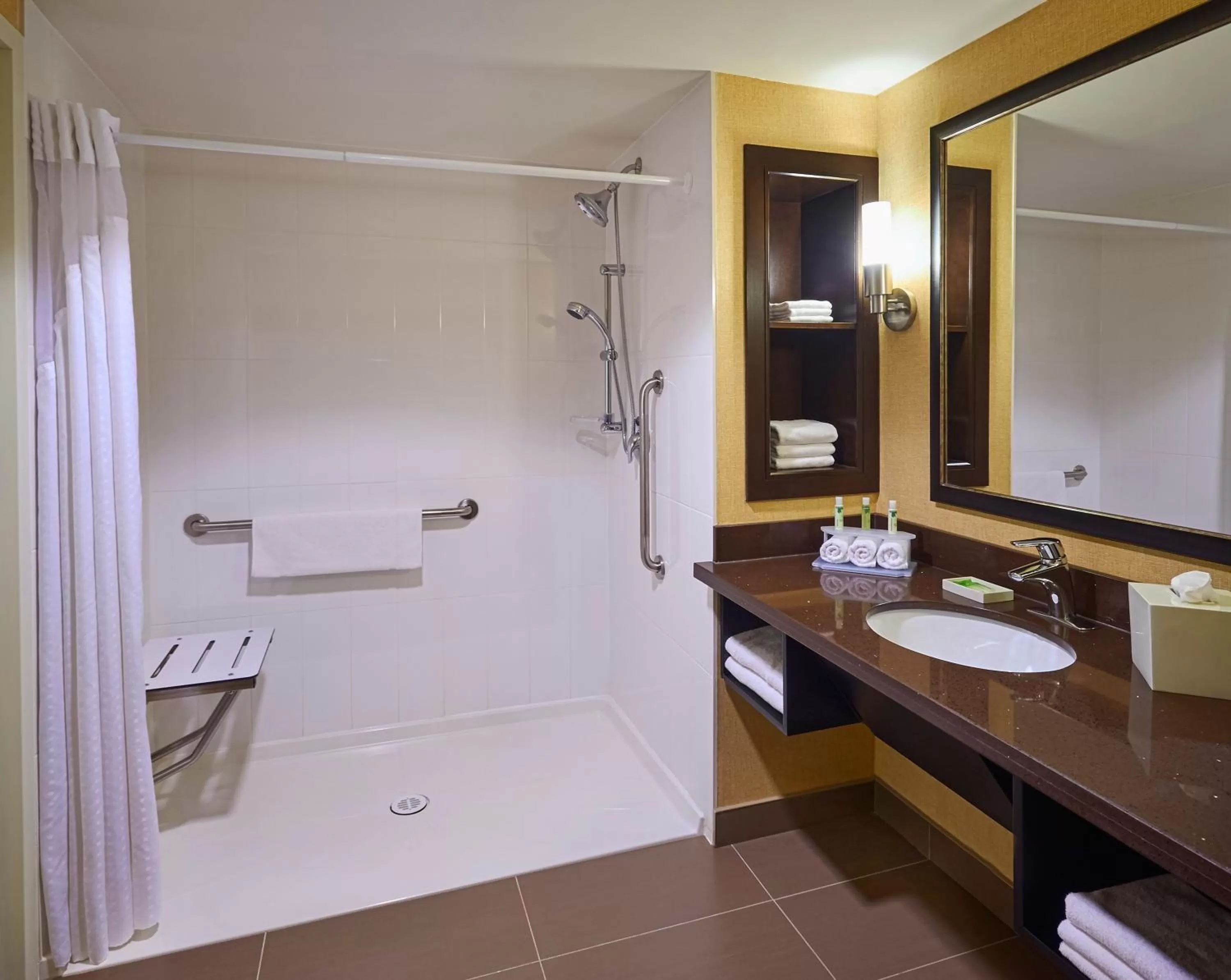 Standard Queen Room with Two Queen Beds and Mobility Accessible Roll-In Shower in Holiday Inn Express & Suites Timmins by IHG