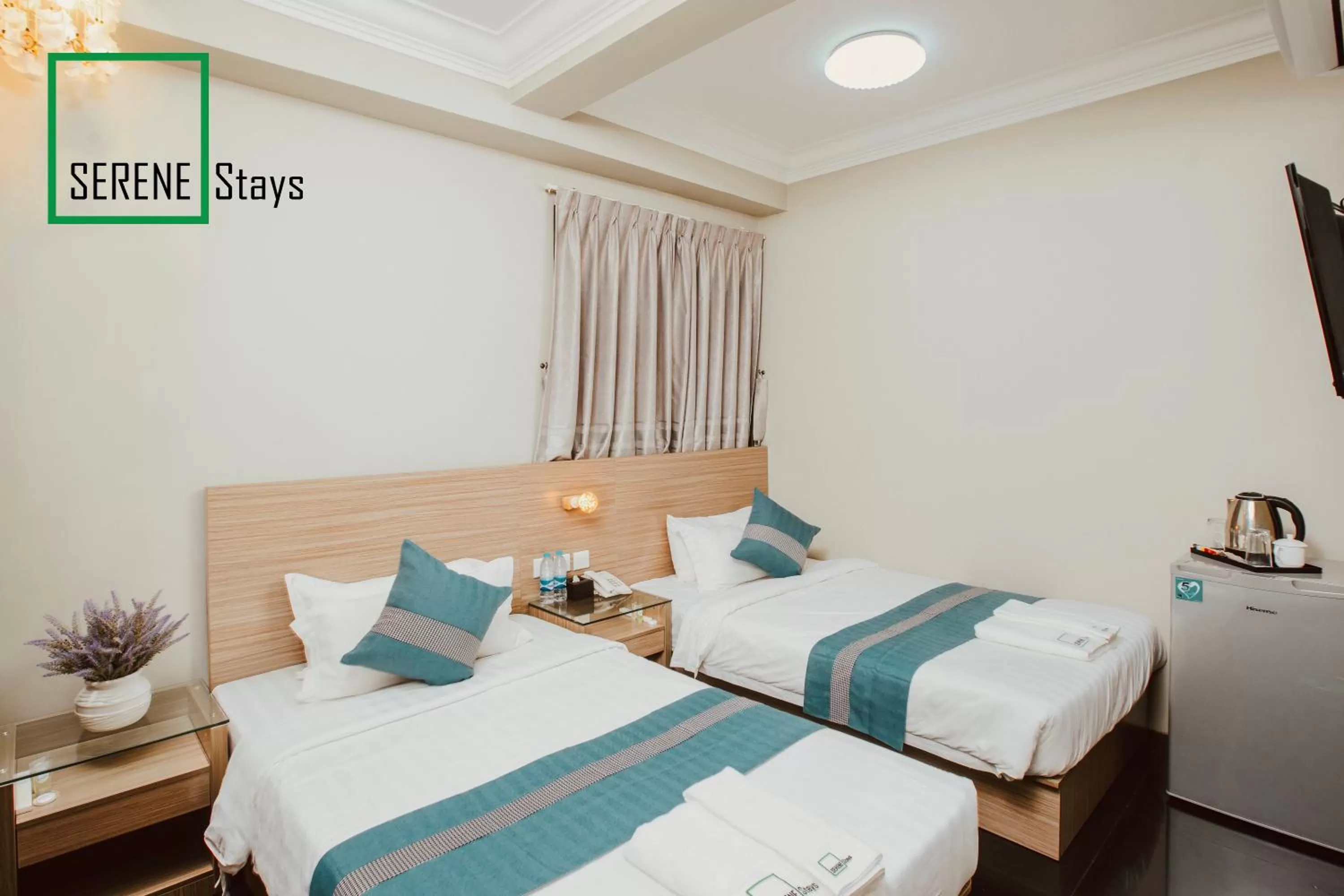 Standard Twin Room with Shared Bathroom in SERENE Stays Hotel