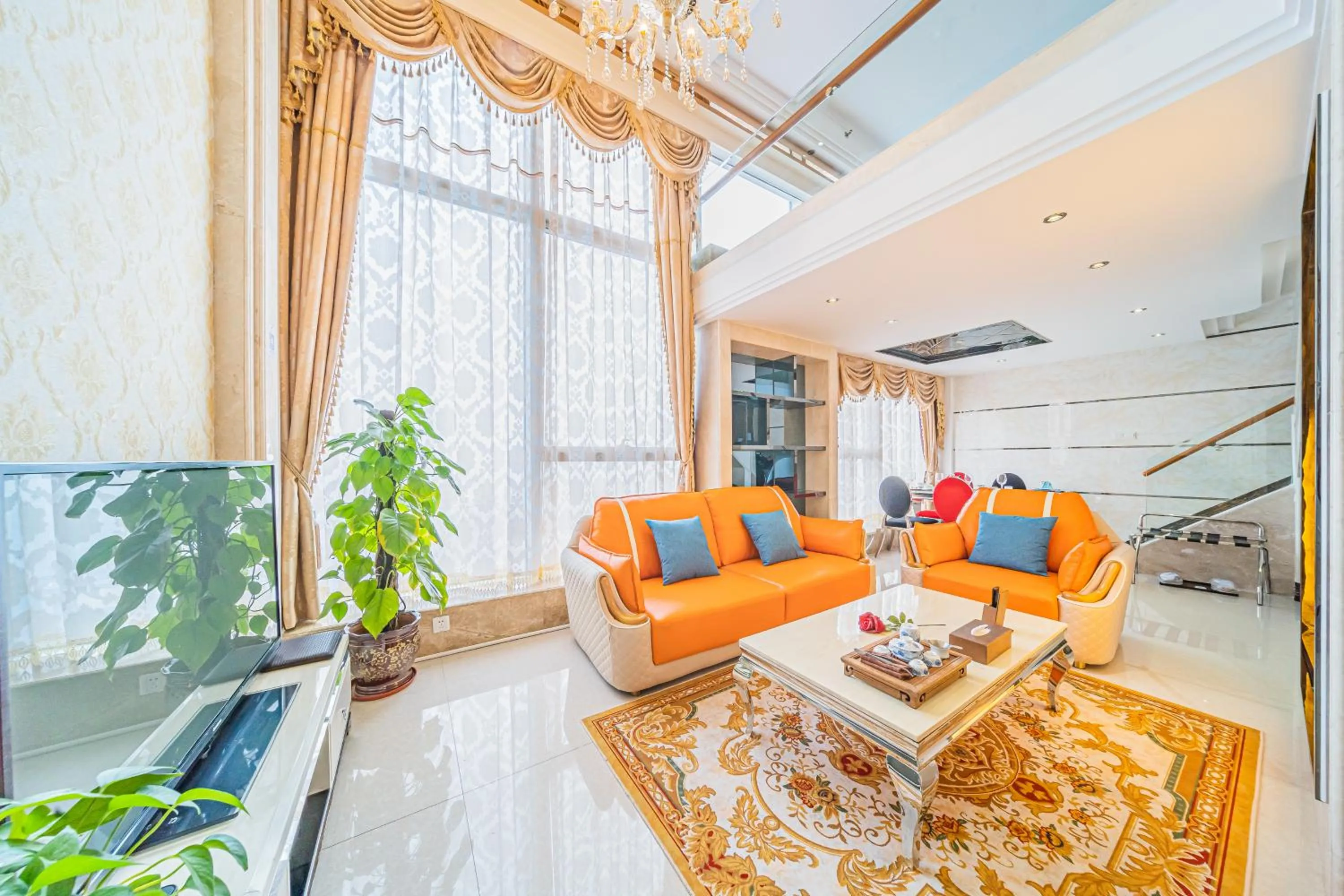 Duplex Two-Bedroom Suite in South & North International Apartment - Beijing Road -Free shuttle bus-Snack-Wellcome fruit during Canton Fair