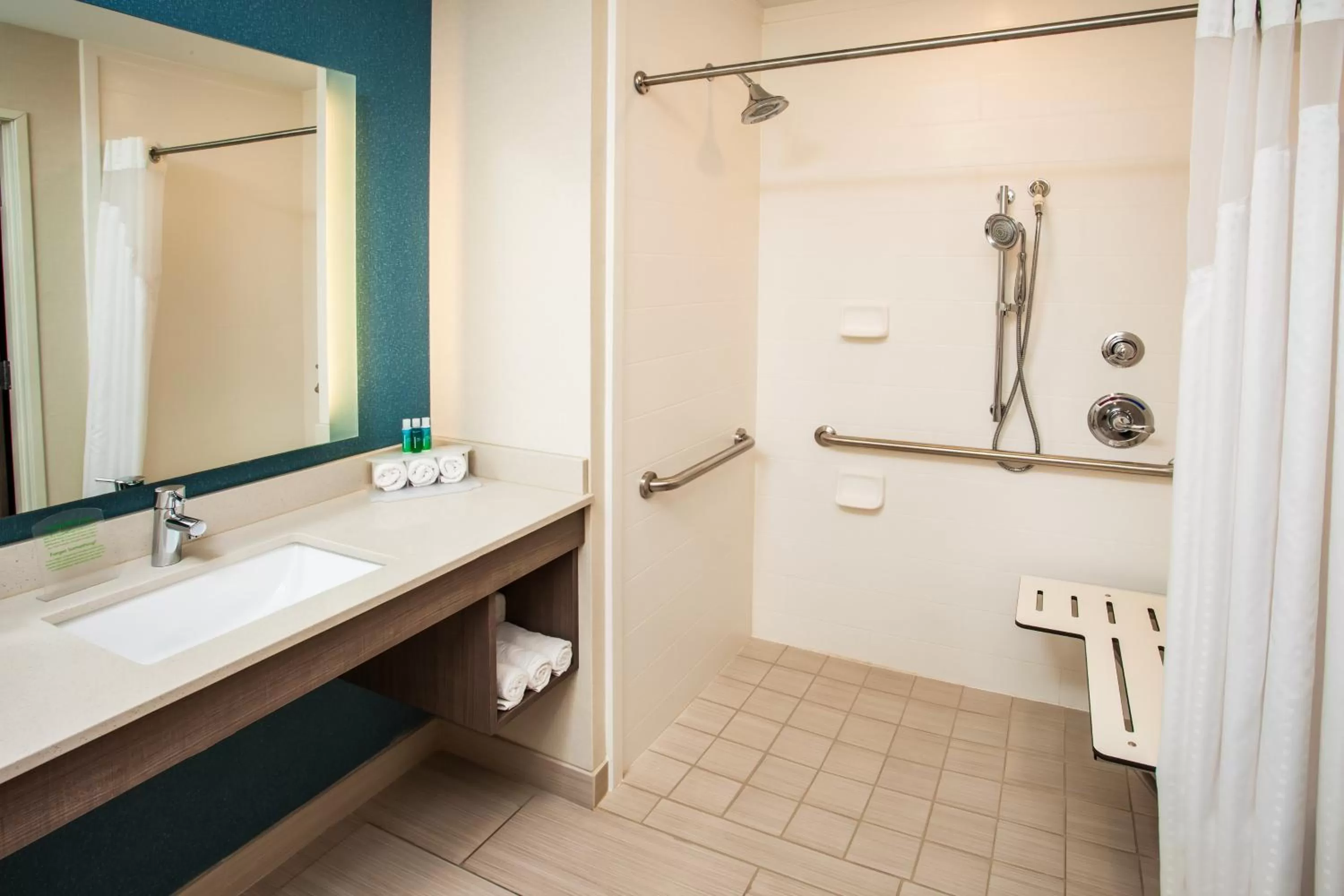 King Room - Hearing Accessible - Roll-in Shower in Holiday Inn Express & Suites Litchfield by IHG