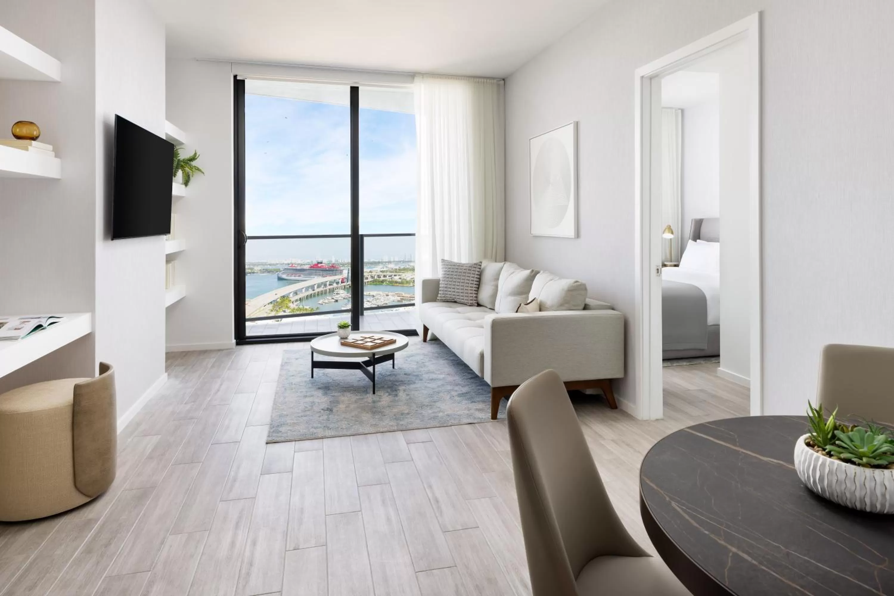 Bay View Three Bedroom Suite with King/King/Queen in The Elser Hotel Miami - An All-Suite Hotel