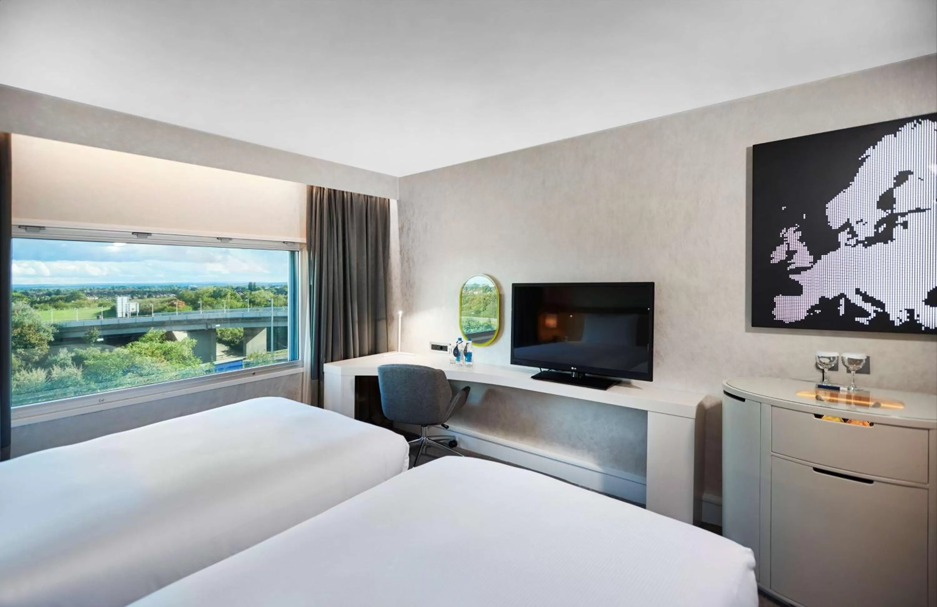 Twin Room in Hilton London Heathrow Airport