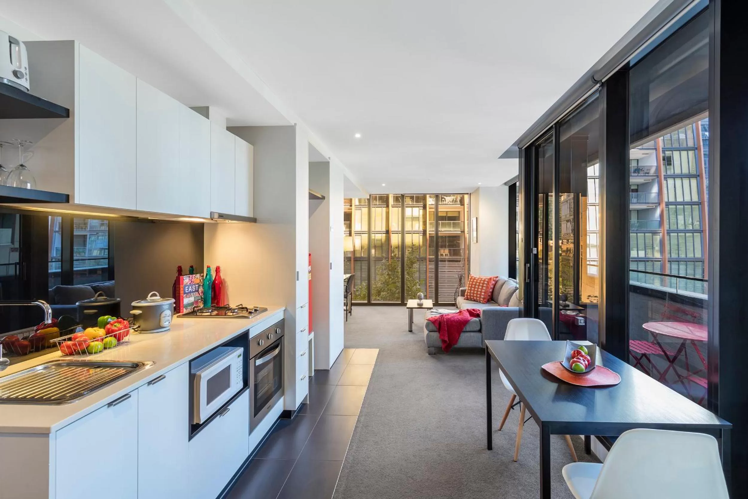 One-Bedroom Apartment with Balcony in Aura on Flinders Serviced Apartments