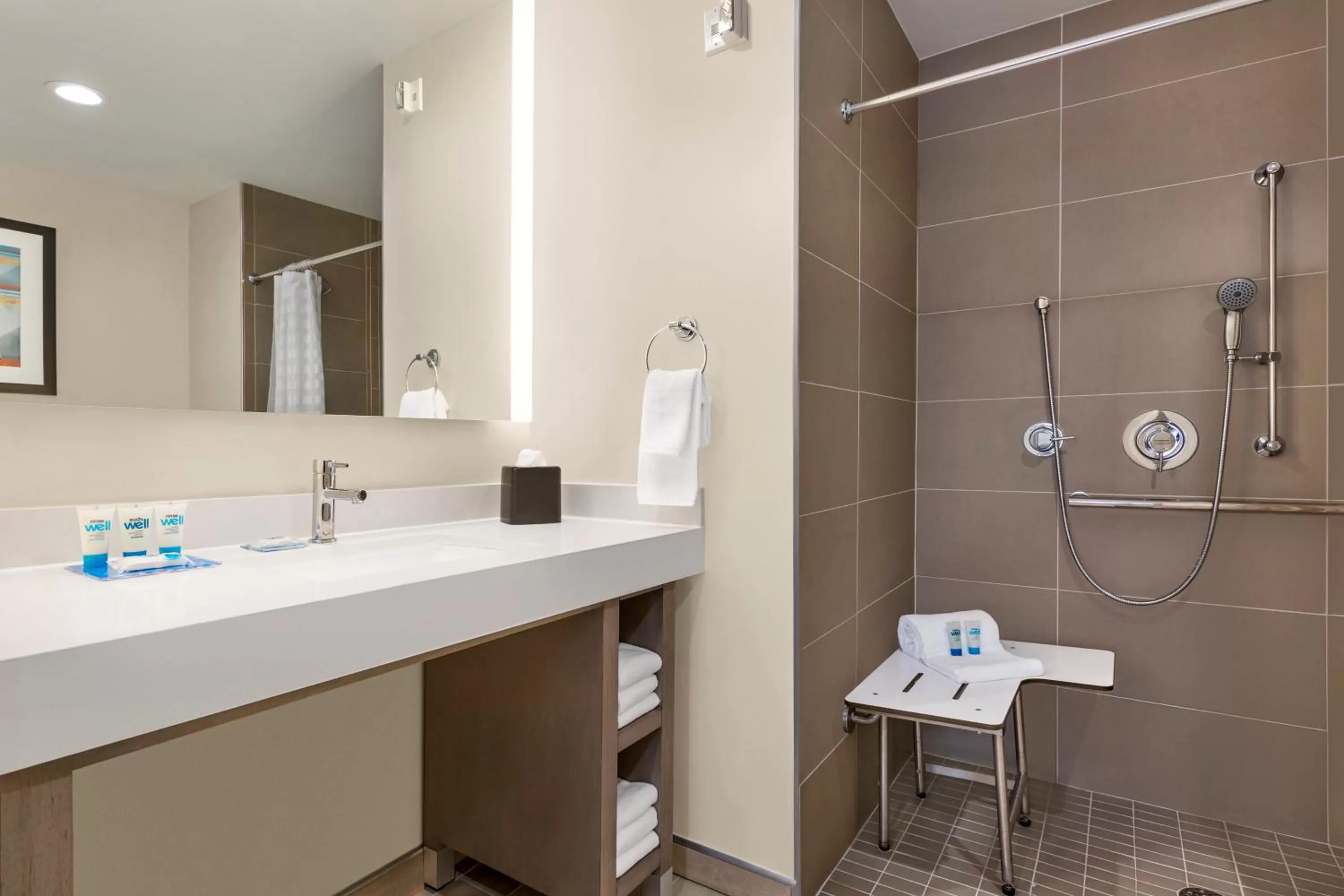 King Studio Suite with Sofa Bed, Kitchen and Roll-In Shower - Disability Access in Hyatt House Bryan/College Station