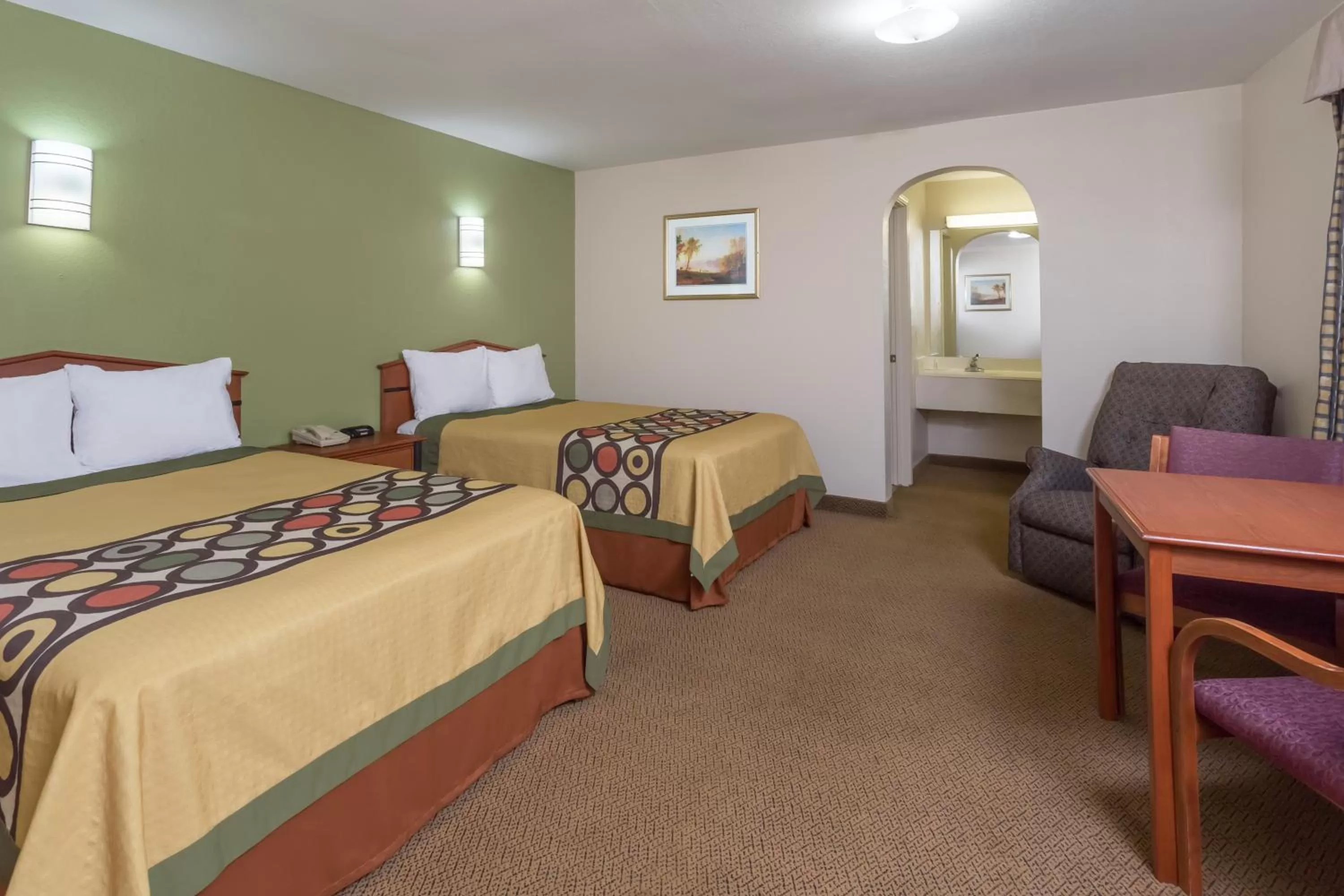 Double Room with Two Double Beds - Non-Smoking in Knights Inn Franklin Ave Waco