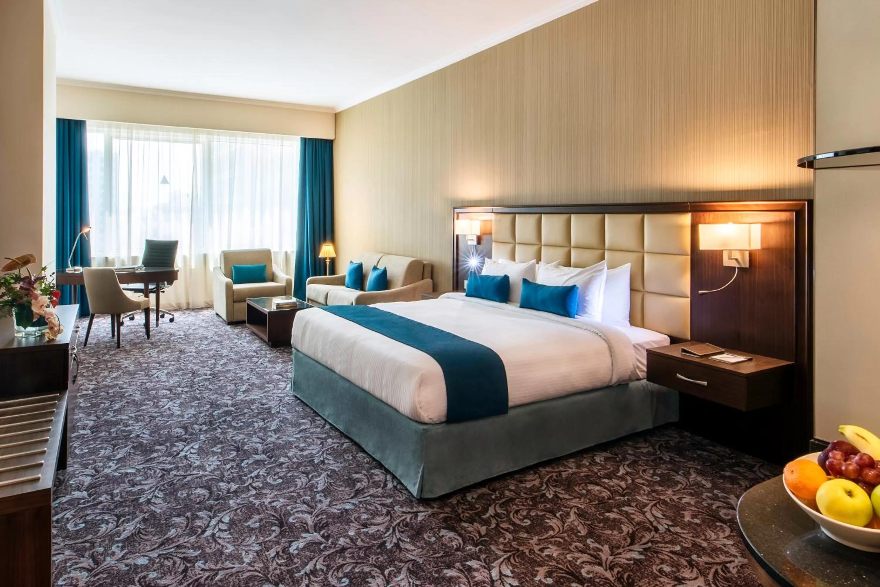 Deluxe King Room with Sofa Bed in Golden Tulip Doha Hotel