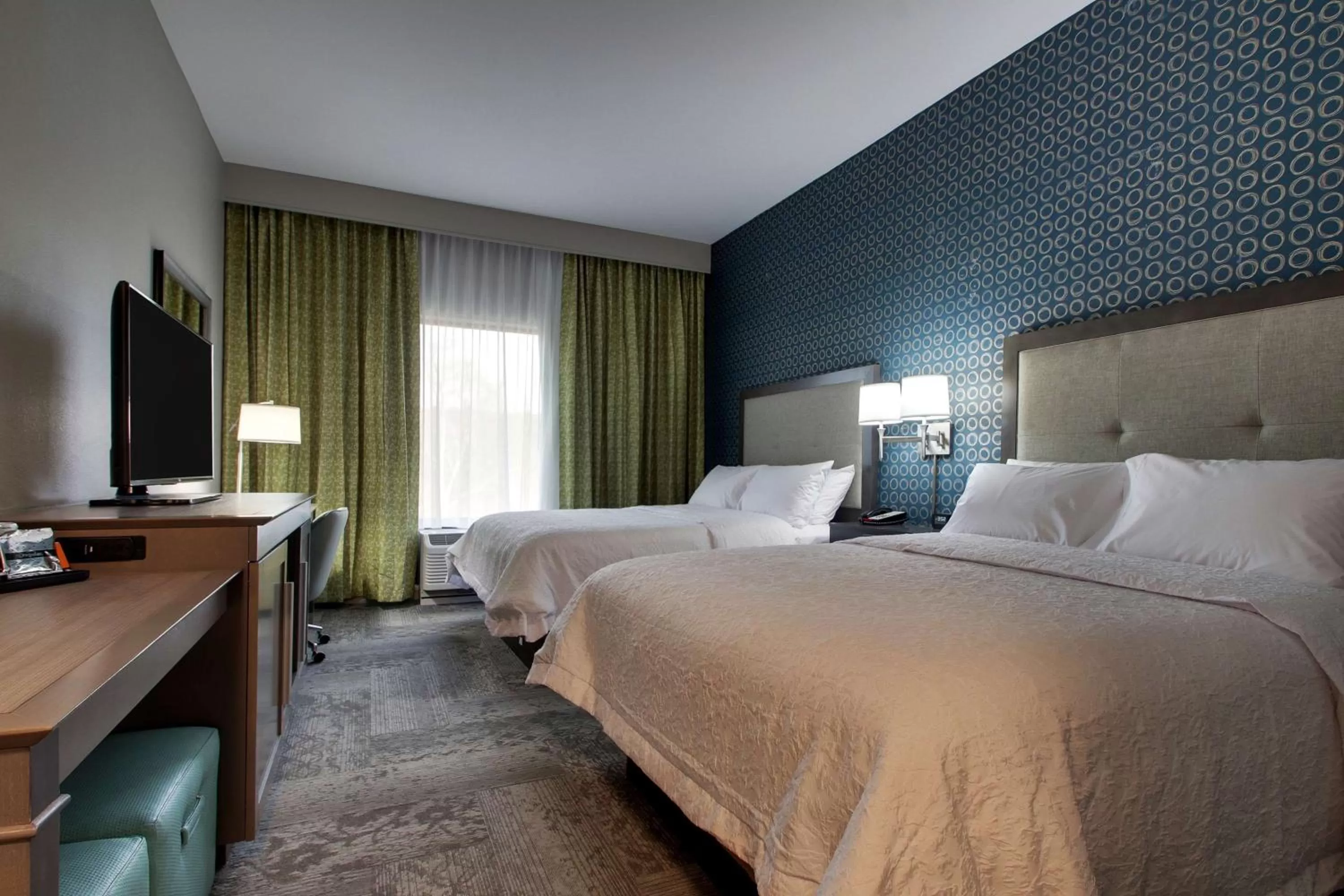 Queen Room with Two Queen Beds - Non-Smoking in Hampton Inn & Suites By Hilton Knightdale Raleigh