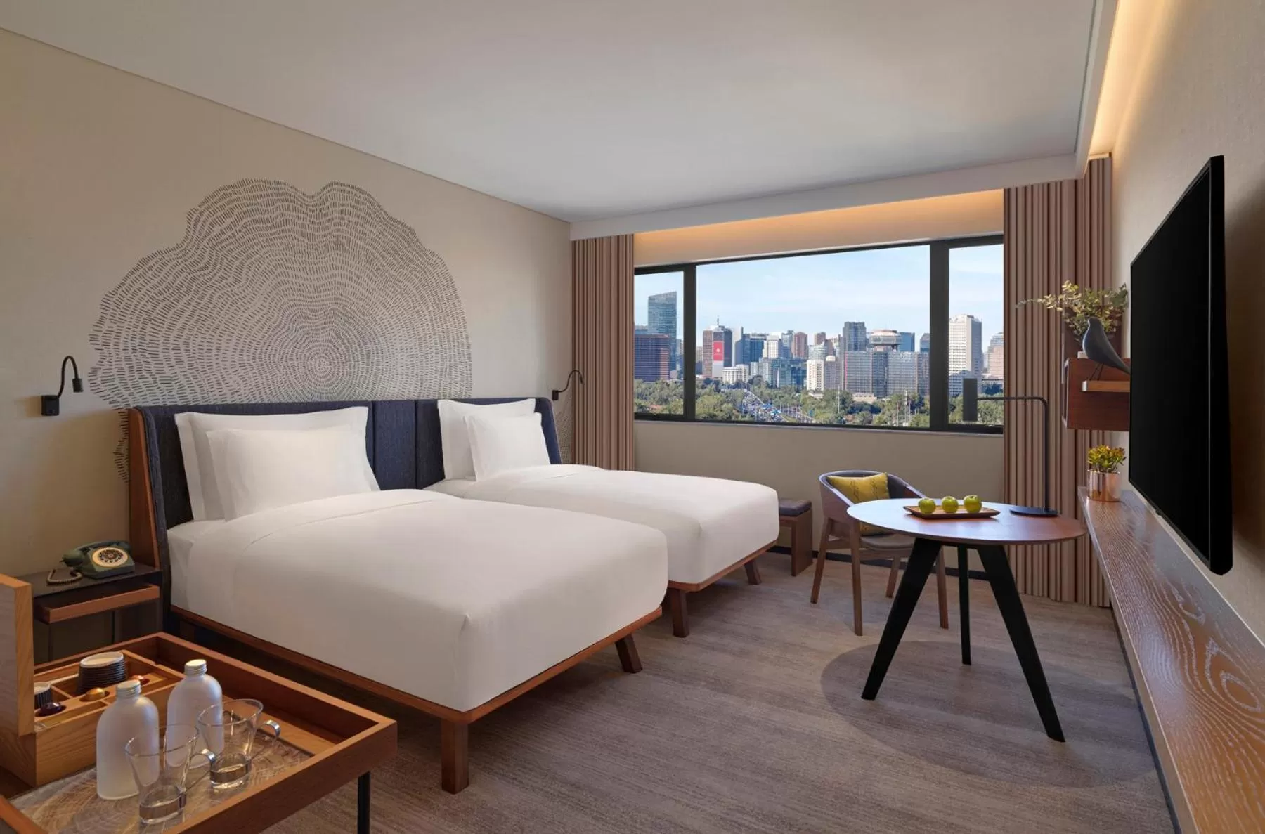 Twin Room with View in BEI Zhaolong Hotel, JdV by Hyatt