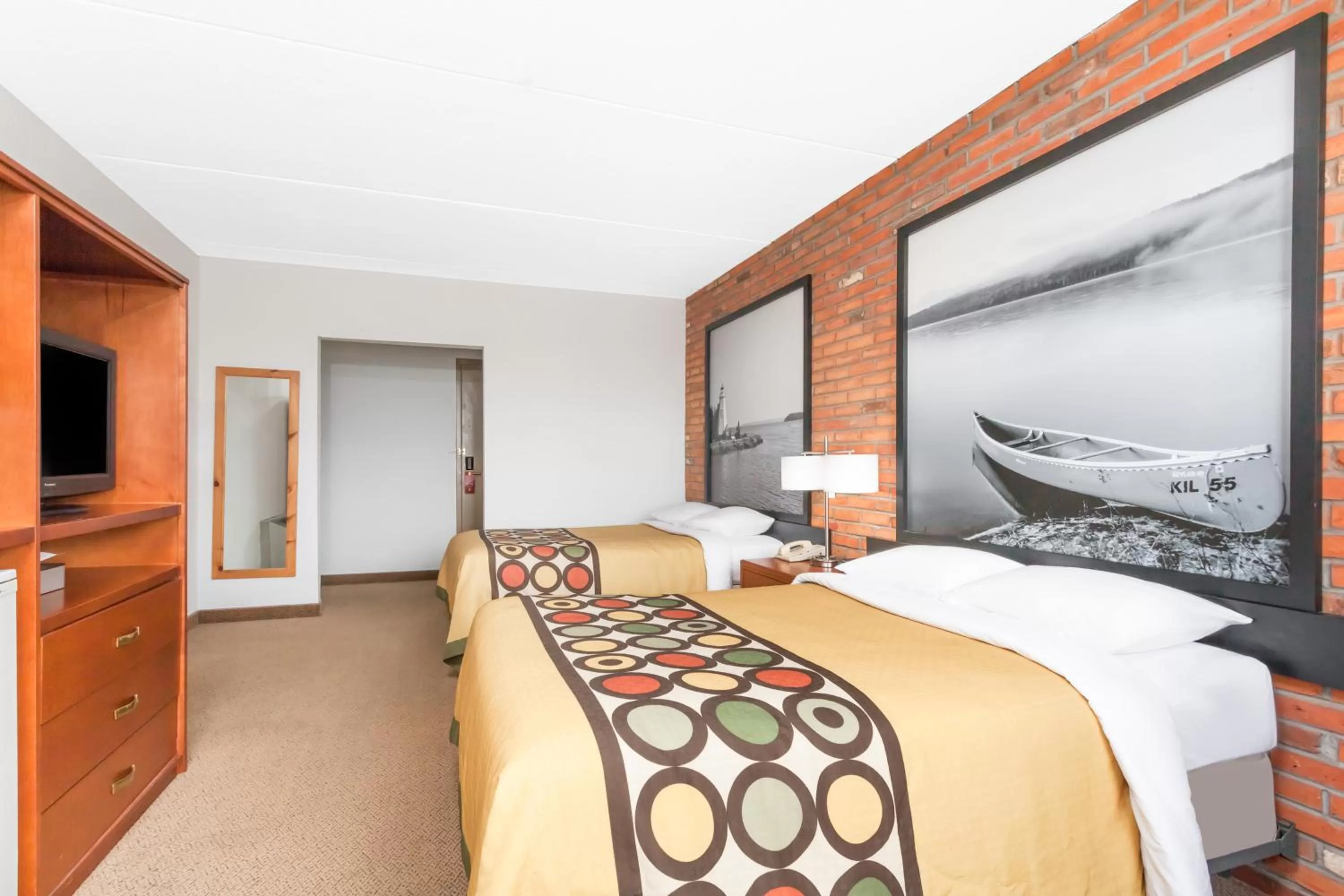 Double Room with Two Double Beds - First Floor - Non-Smoking in Super 8 by Wyndham Sudbury ON