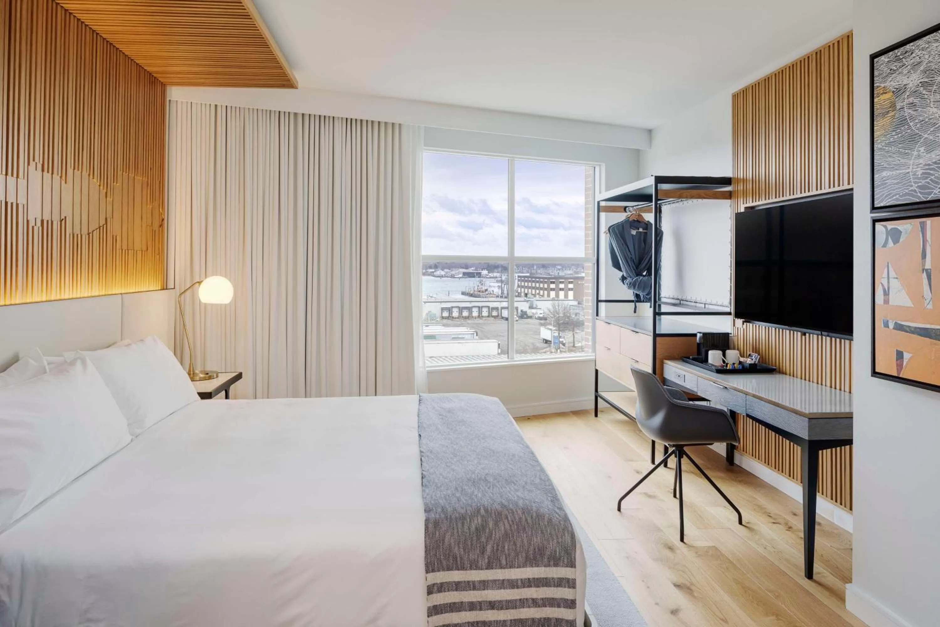 One-Bedroom King Suite with City View in Canopy By Hilton Portland Waterfront