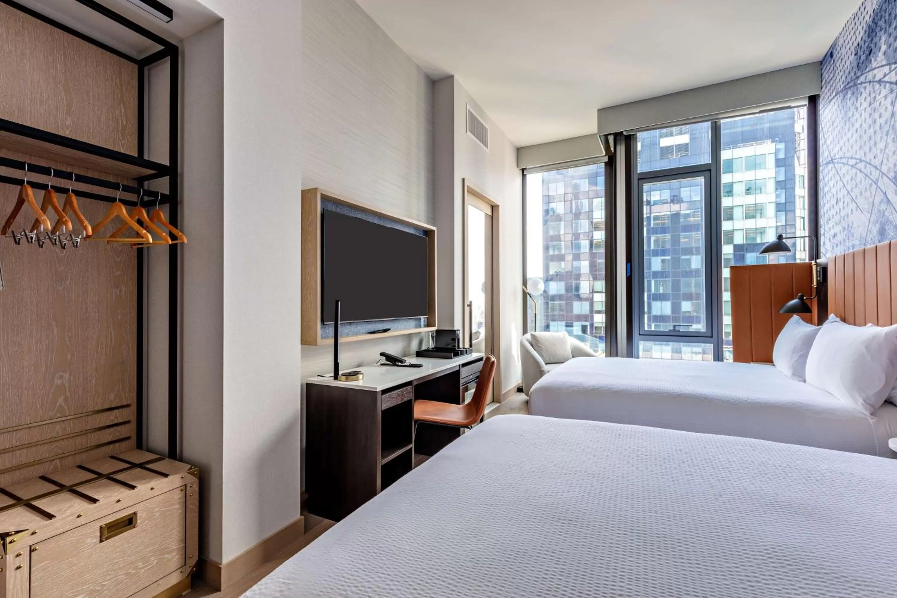 Queen Room with Two Queen Beds and City View in Tempo By Hilton New York Times Square
