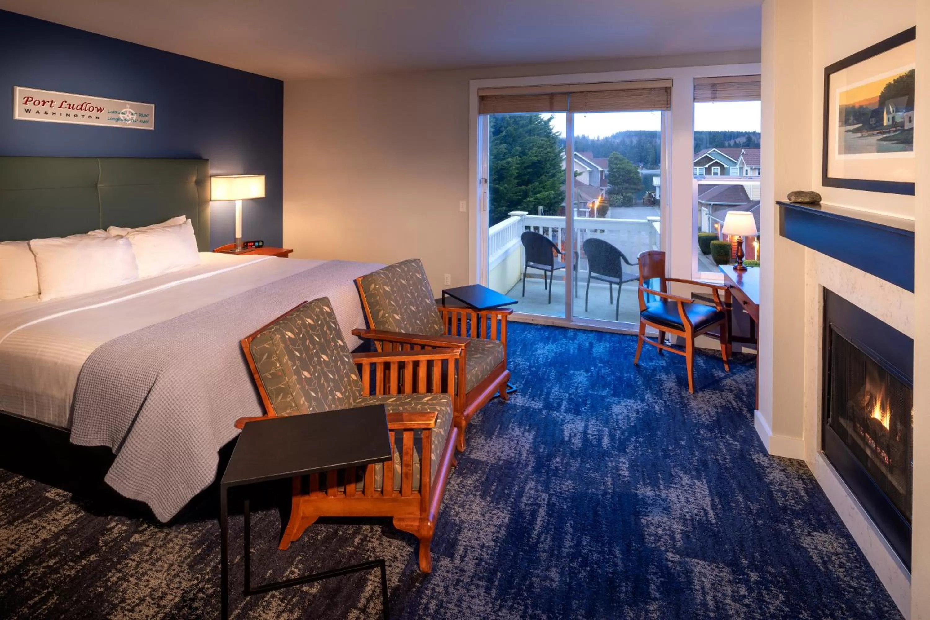King Room with Balcony in Resort at Port Ludlow