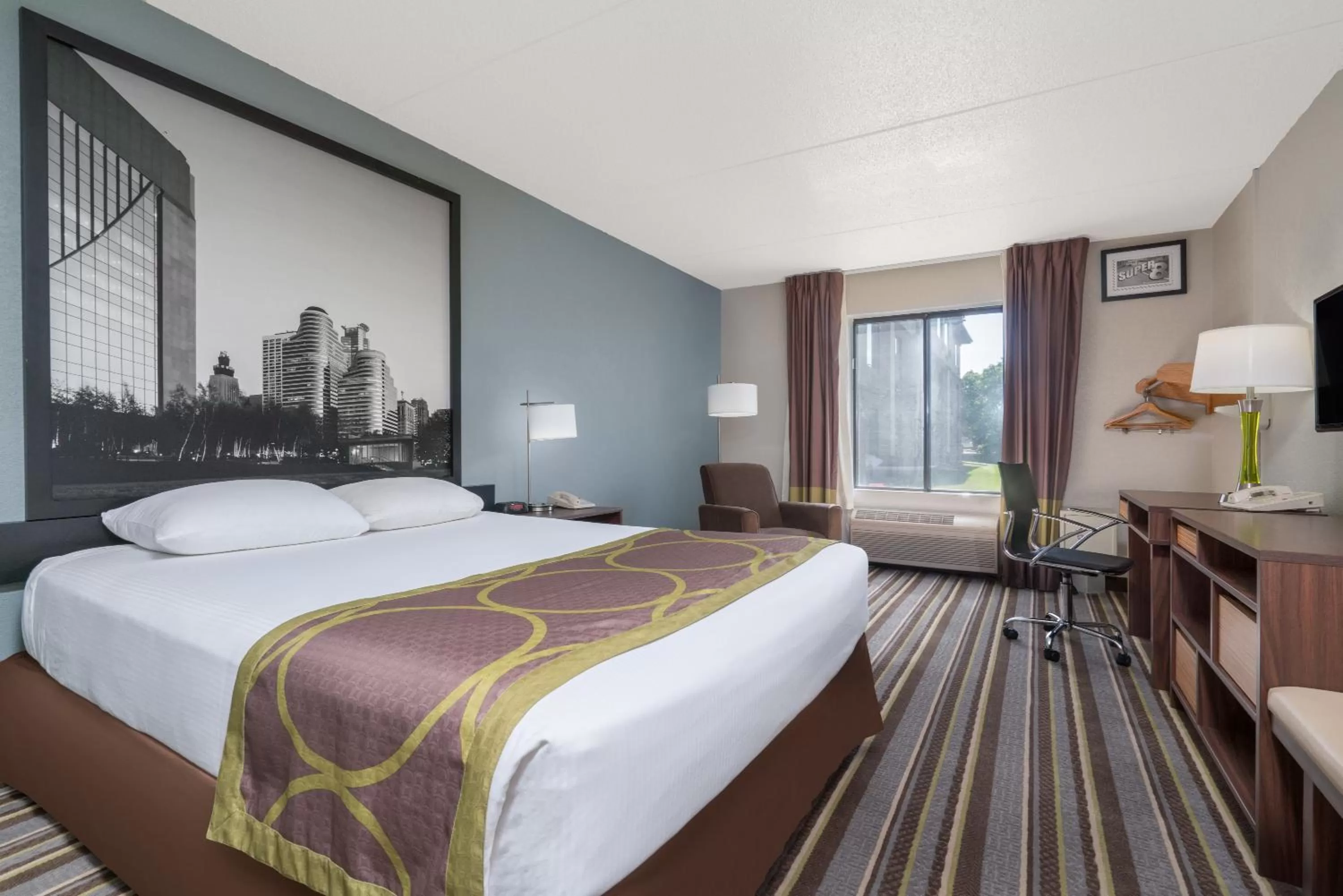 Deluxe Queen Room with Two Queen Beds - Non-Smoking in Super 8 by Wyndham Bloomington/Airport