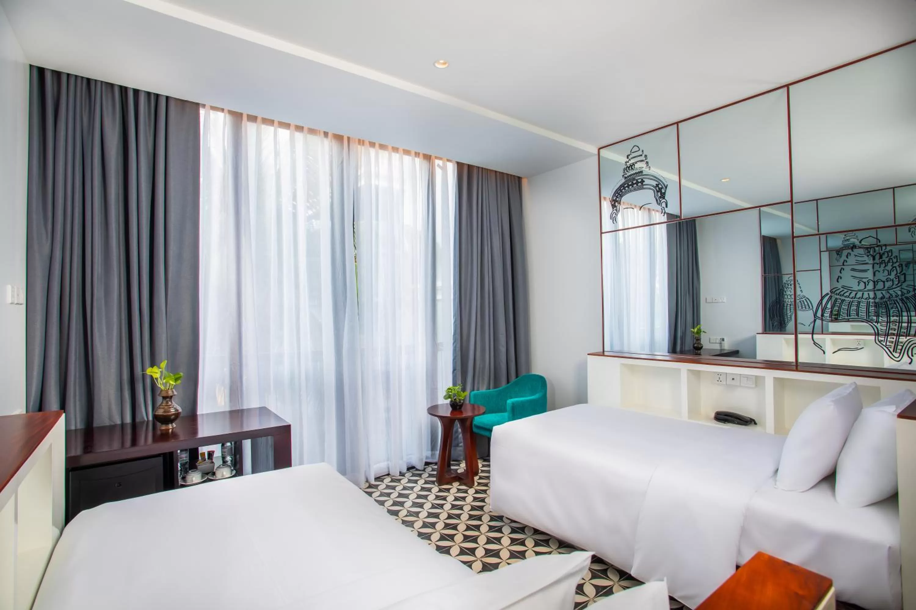 Twin Room in UTEY Hotel