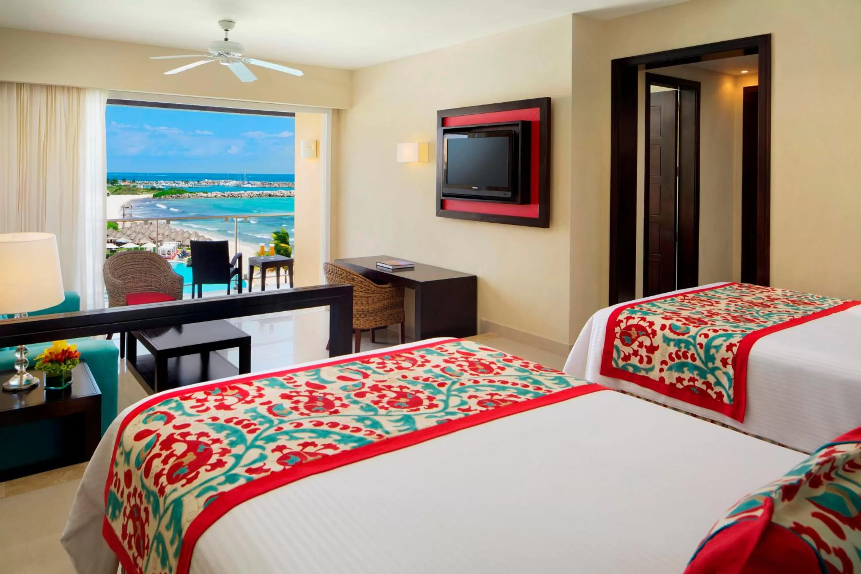 Junior Suite with Ocean View Two Double Beds in Dreams Jade Resort & Spa - All Inclusive
