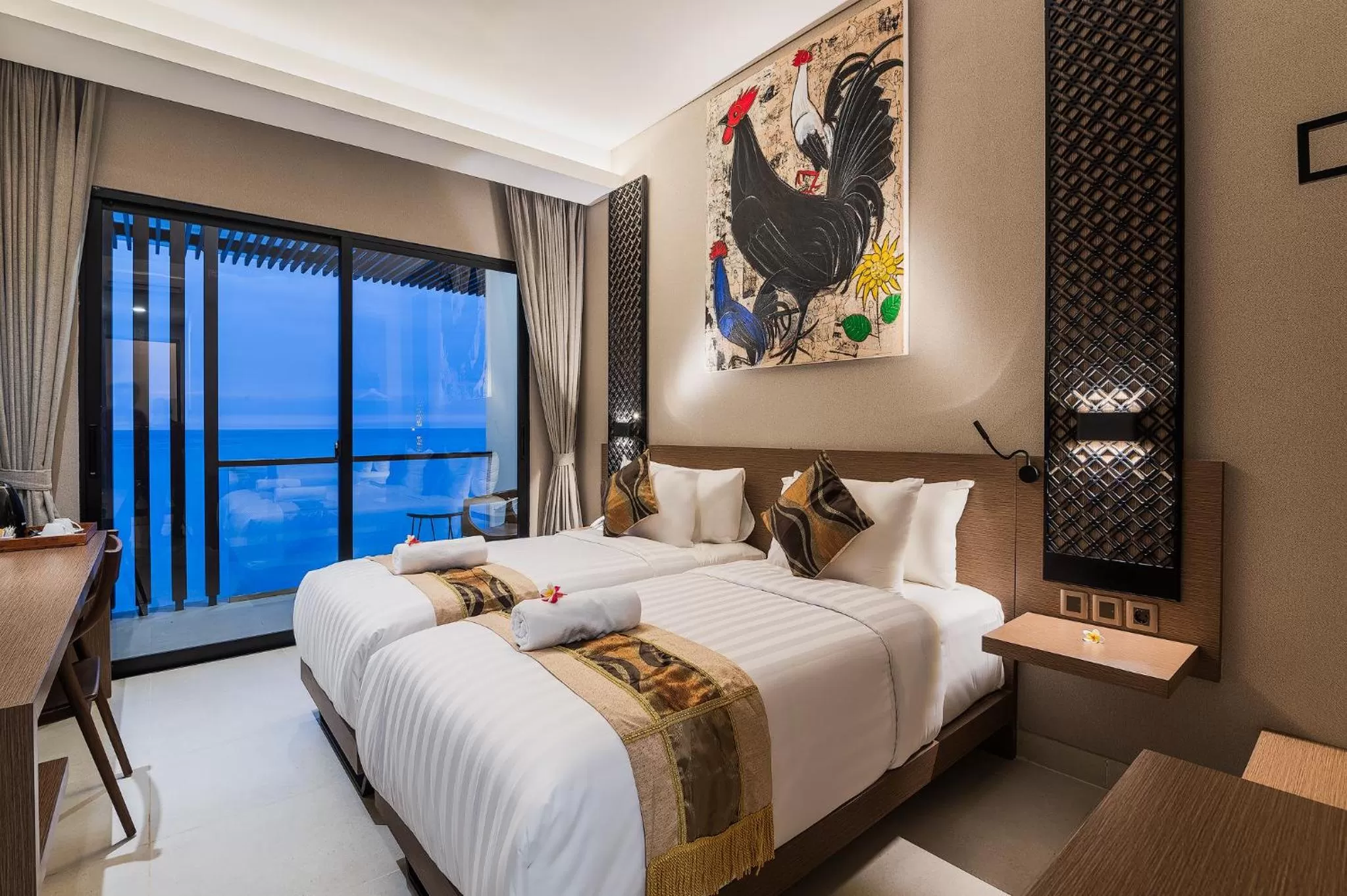 Twin Room with Sea View in Padmasari Resort Lovina