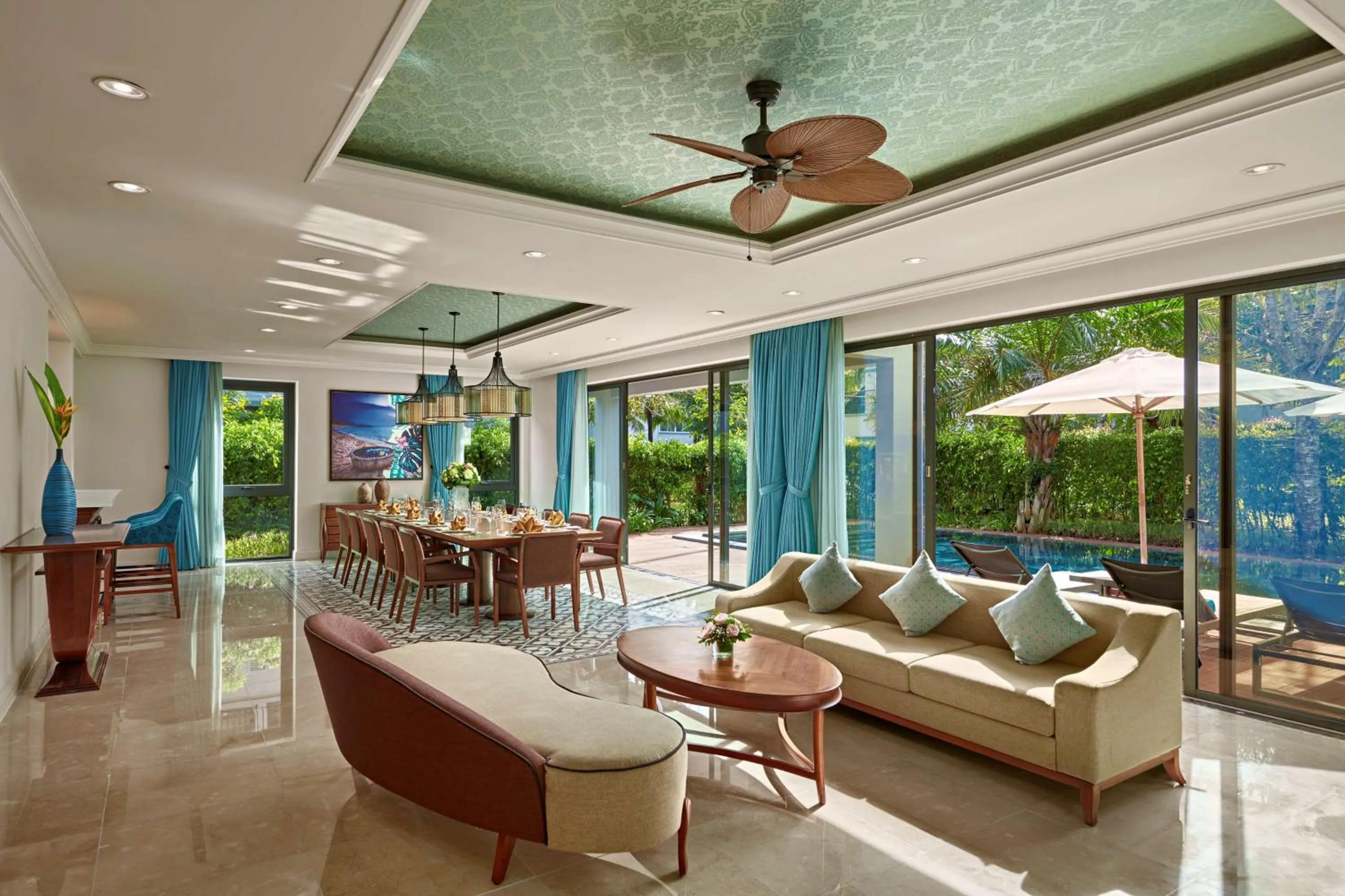 Five-Bedroom Presidential Villa with Three King Beds and Four Single Beds - Balcony/Private Pool in Best Western Premier Sonasea Villas Phu Quoc