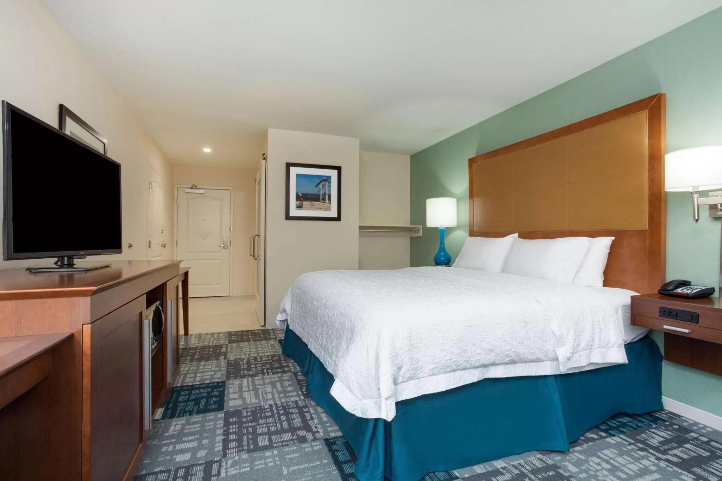 King Room with Roll-In Shower - Mobility and Hearing Access/Non-Smoking in Hampton Inn Norcross