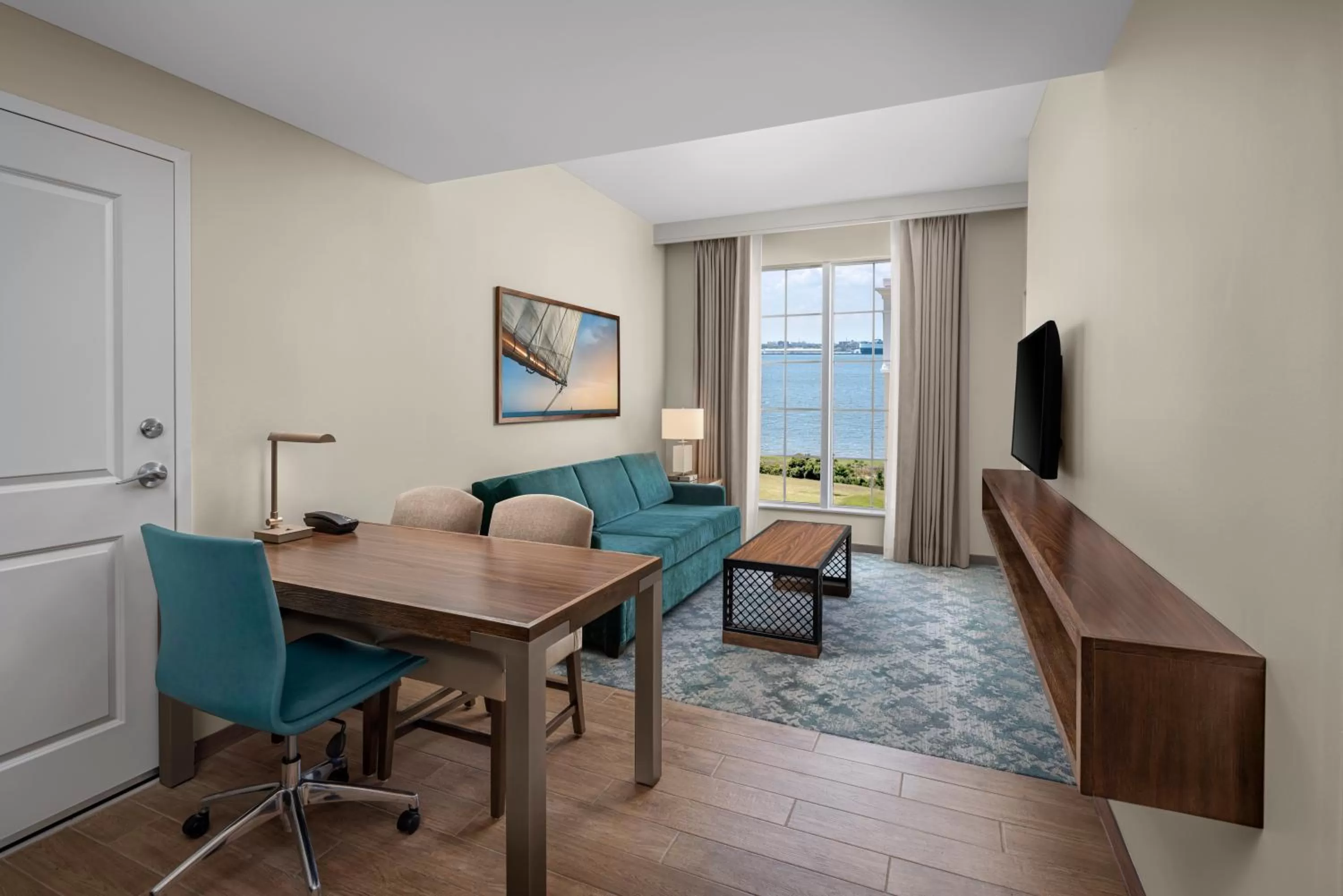 Two-Room King Suite with Harbor View in Embassy Suites by Hilton Charleston Harbor Mt. Pleasant