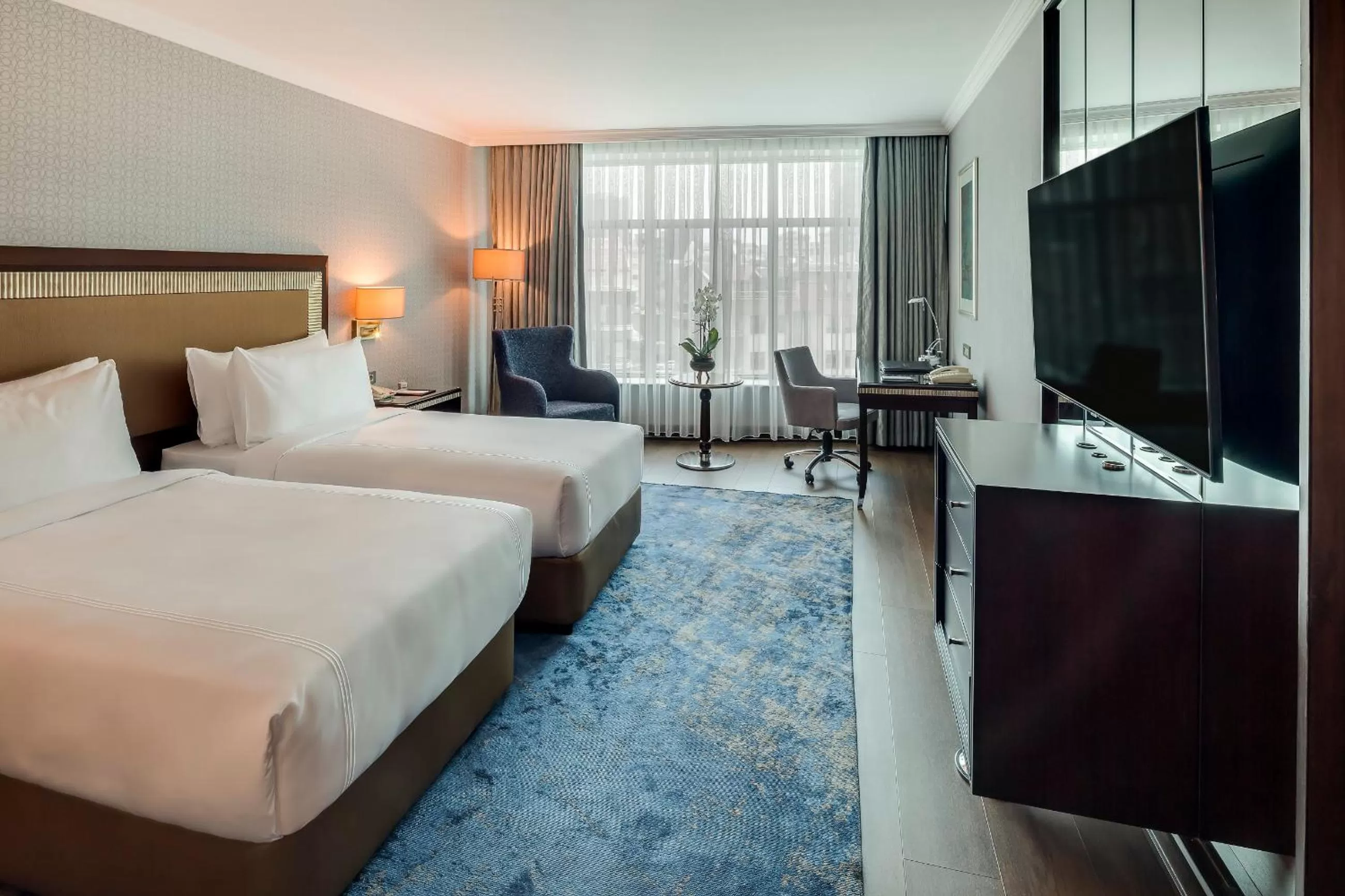 Superior Twin Room with City View in Divan Ankara