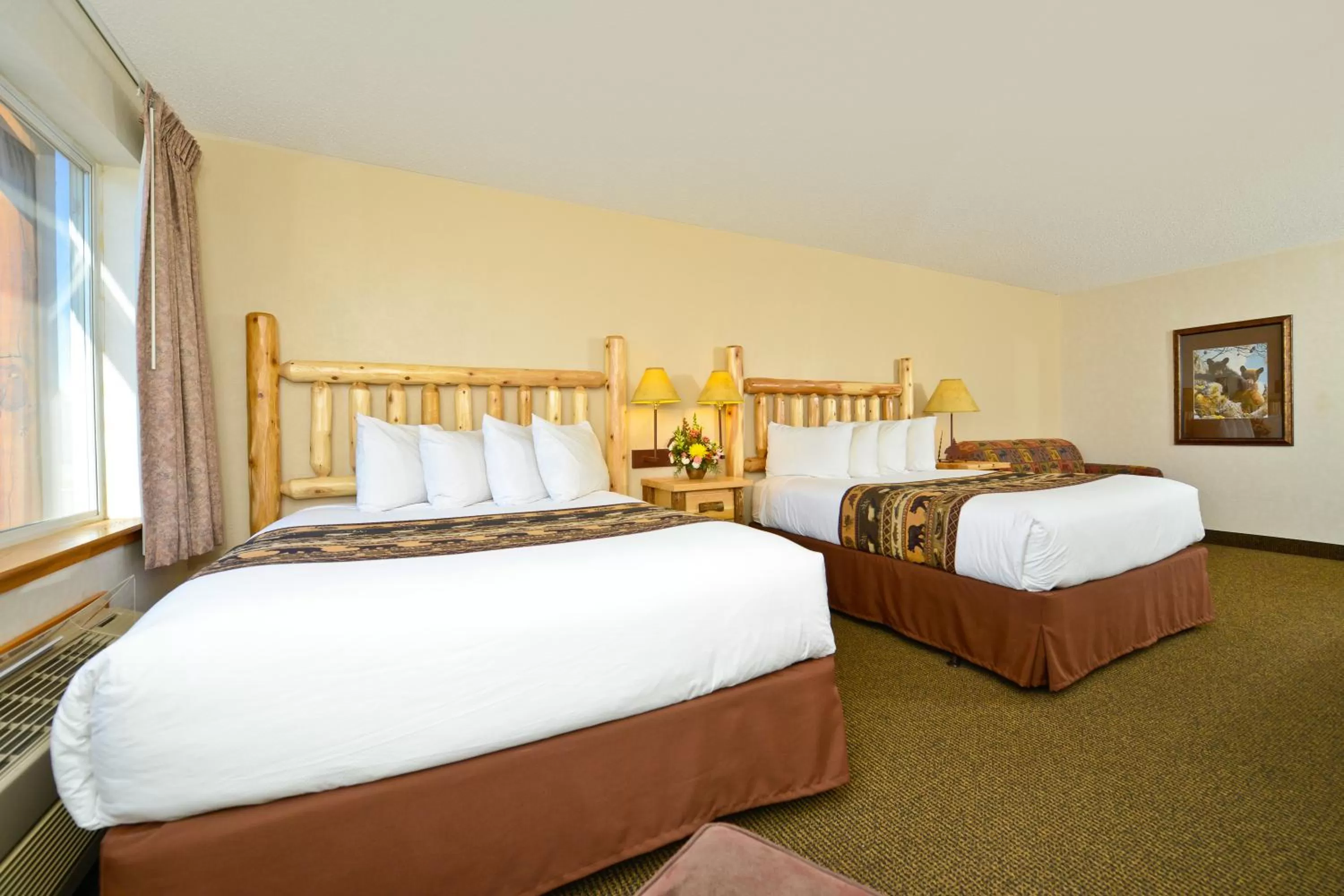 Queen Room with Two Queen Beds and Sofa Bed in Kelly Inn West Yellowstone