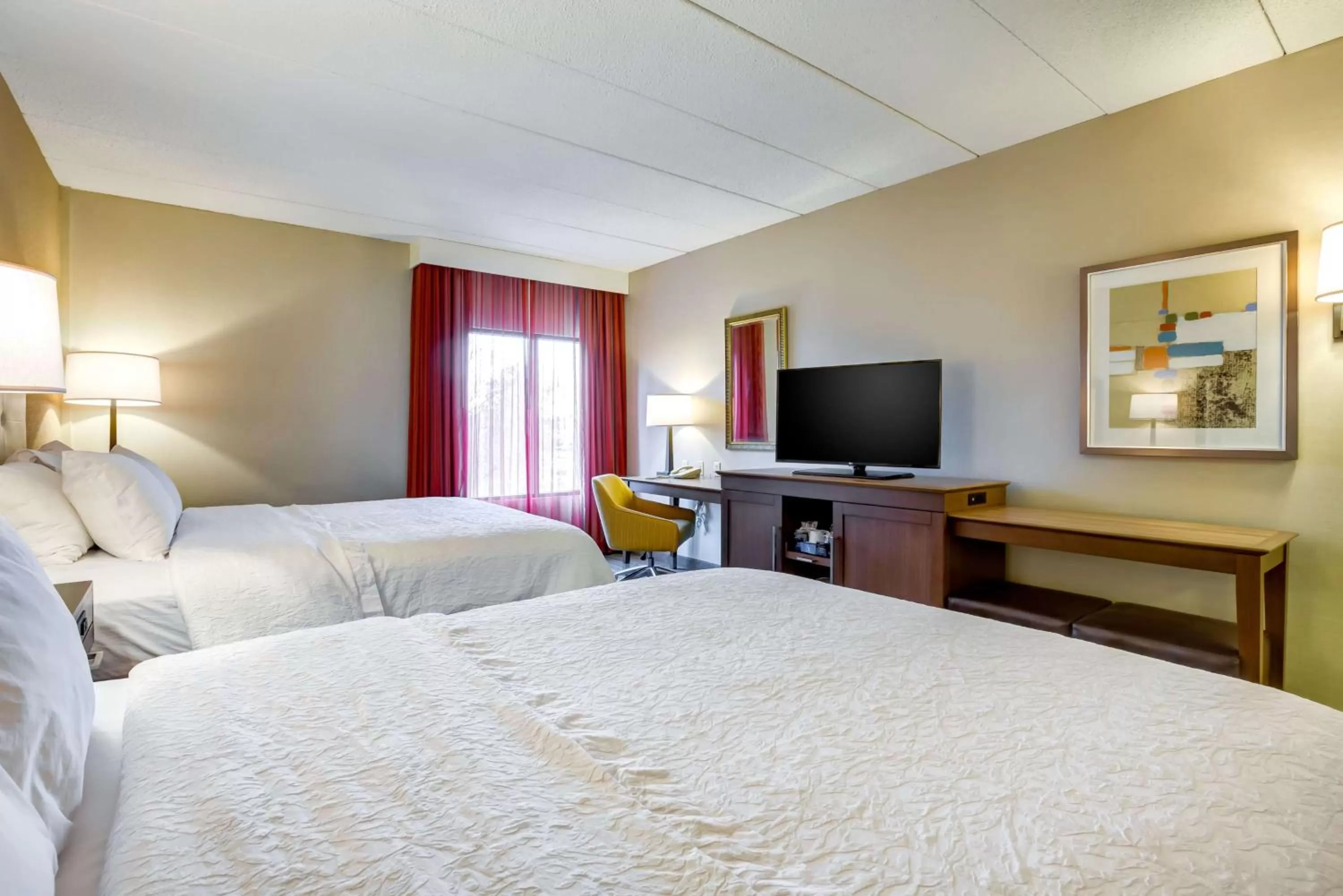 Queen Room with Two Queen Beds - Hearing Access in Hampton Inn Boston-Norwood
