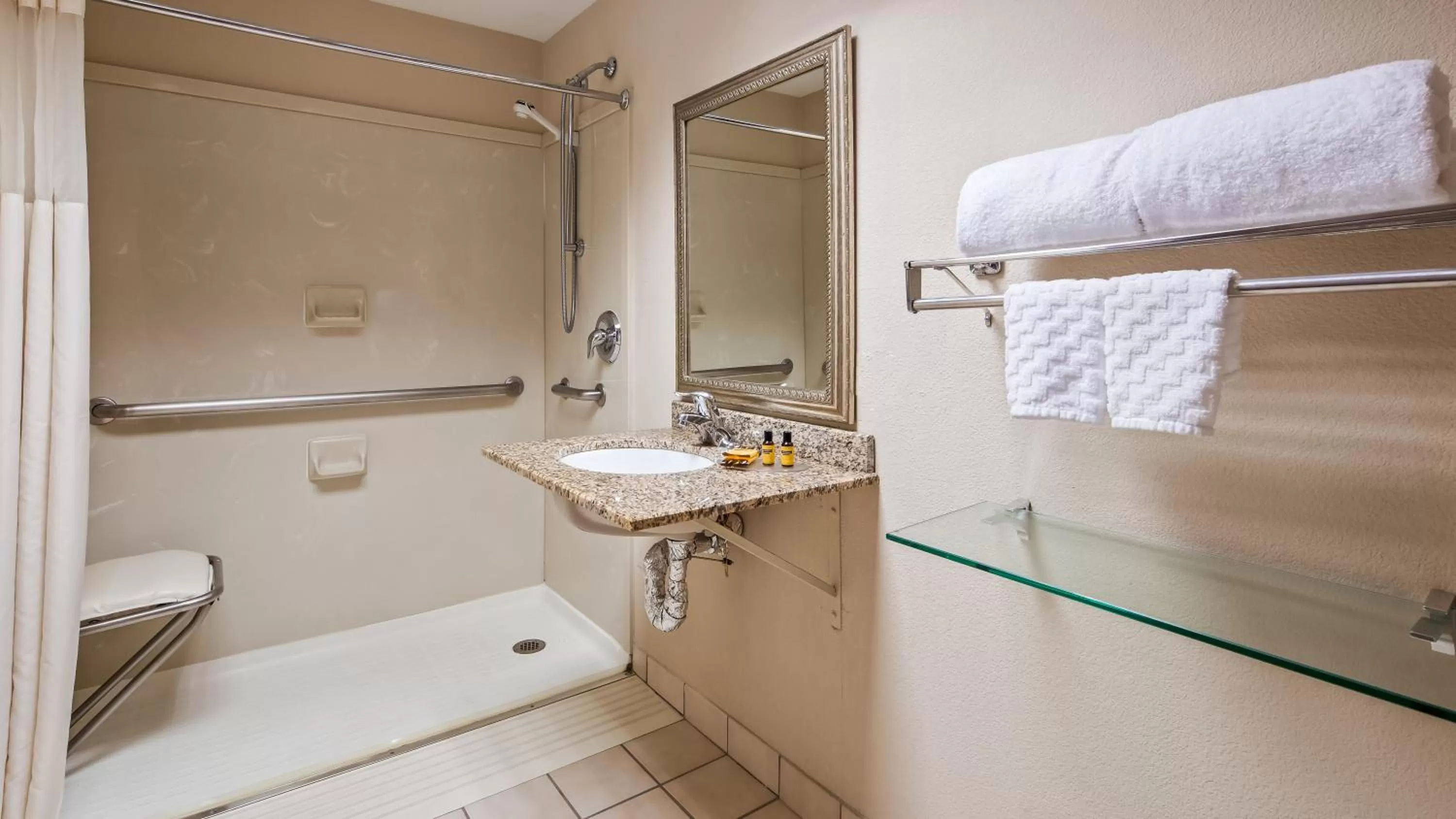 King Room with Roll In Shower-Disabilty Access in Best Western Plus Chicago Hillside
