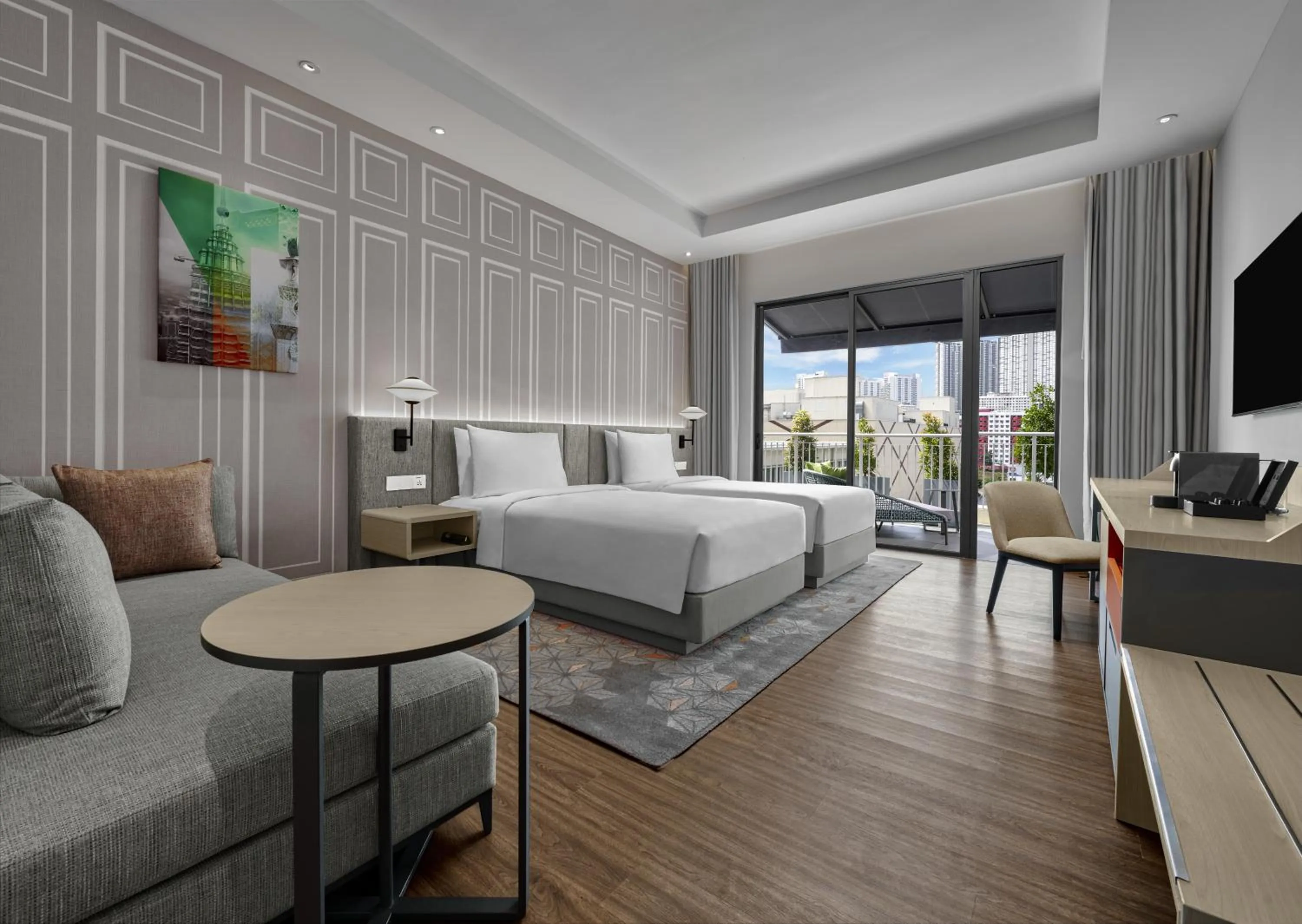 Twin Room with Balcony in Hyatt Place Kuala Lumpur Bukit Jalil