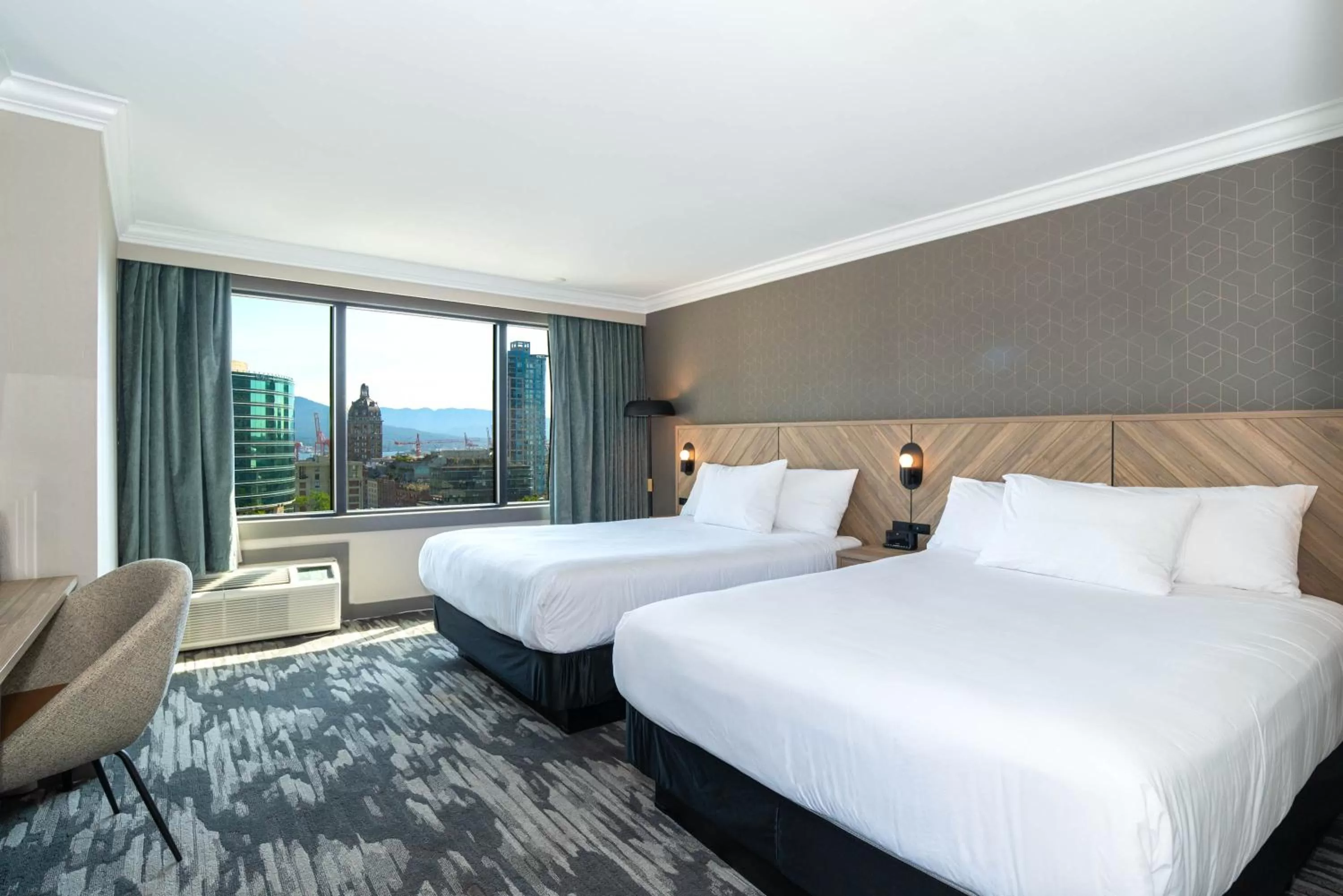 Grand Room, 2 Queen Beds, North Tower in Sandman Hotel Vancouver Downtown