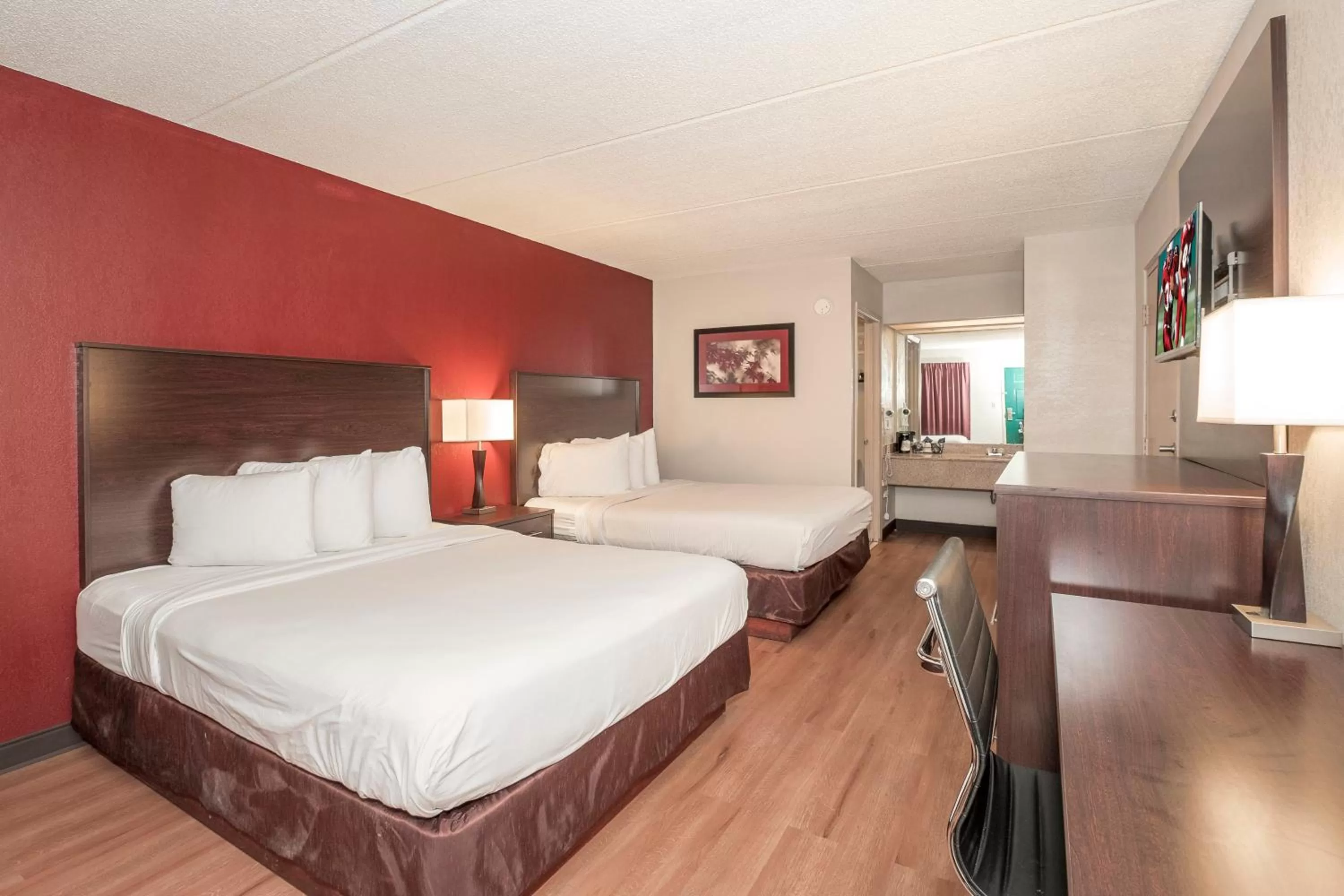 Renovated Superior Room with Two Queen Beds Non-Smoking in Red Roof Inn Mobile North – Saraland