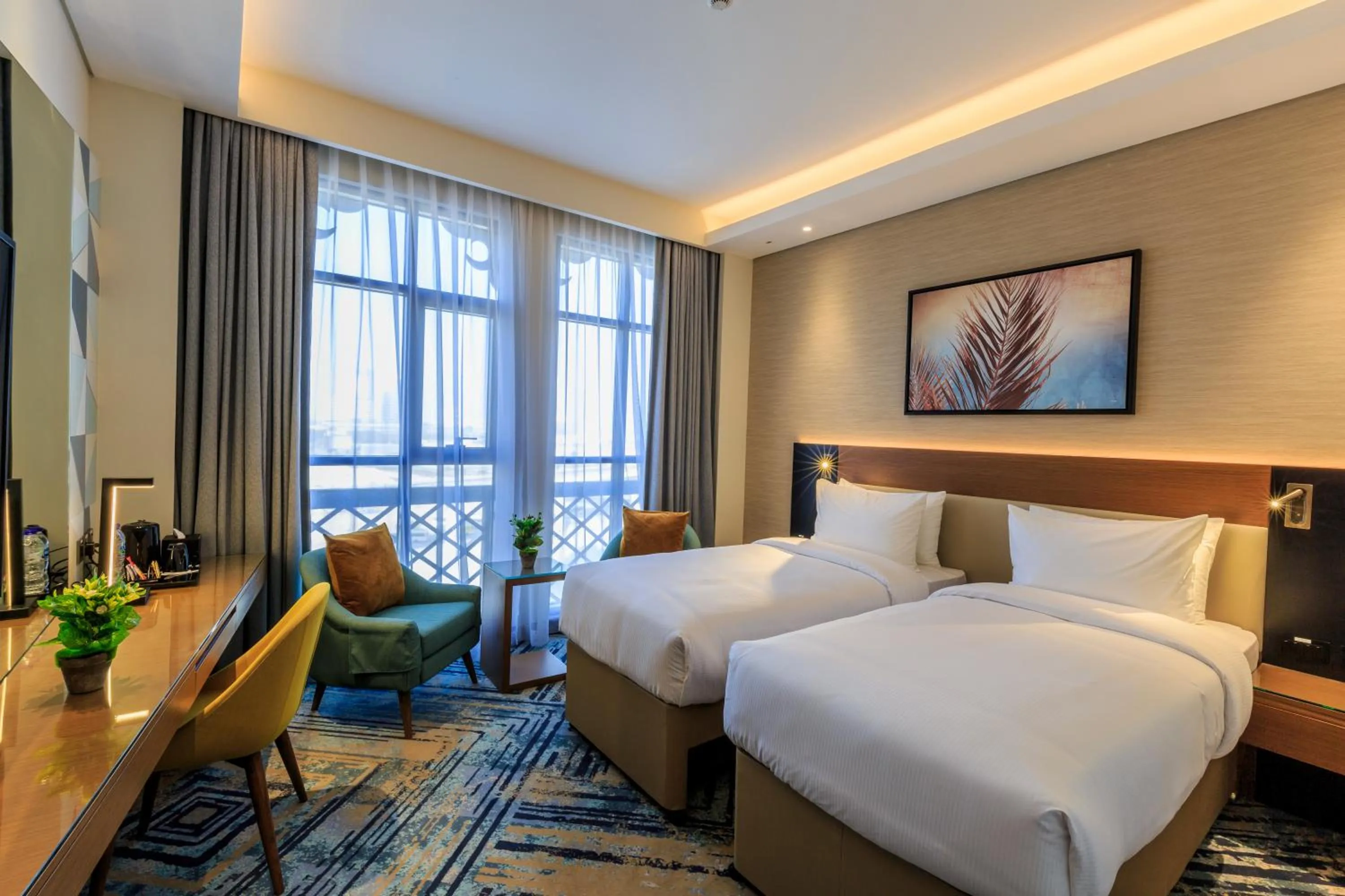 Executive Twin Room with 20% Off Food & Beverage (excluding in-room dining) in S19 Hotel-Al Jaddaf Metro Station