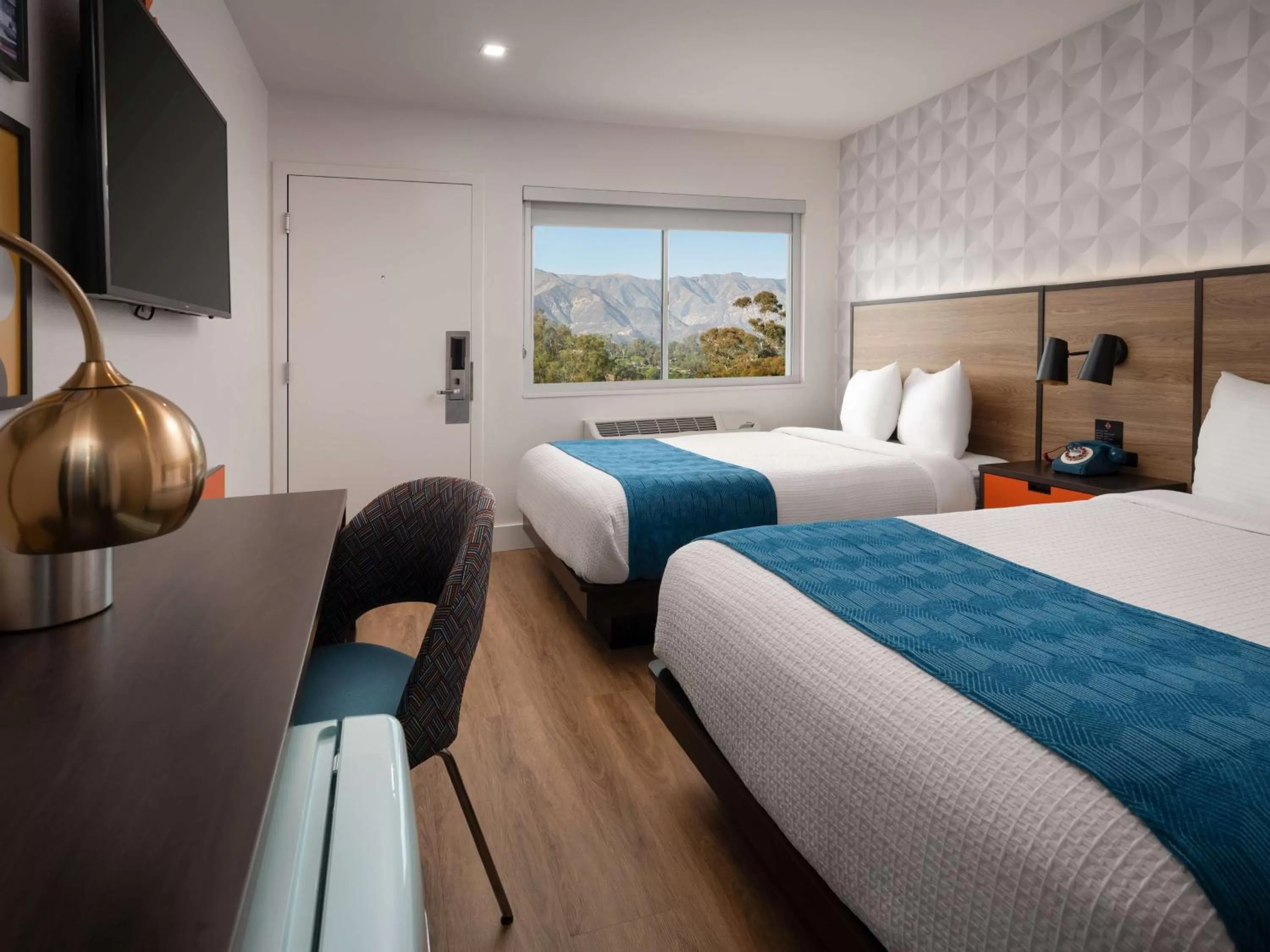 Full Beds | New 60s Retro-Style Decor in Motel 6-Santa Barbara, CA - Beach