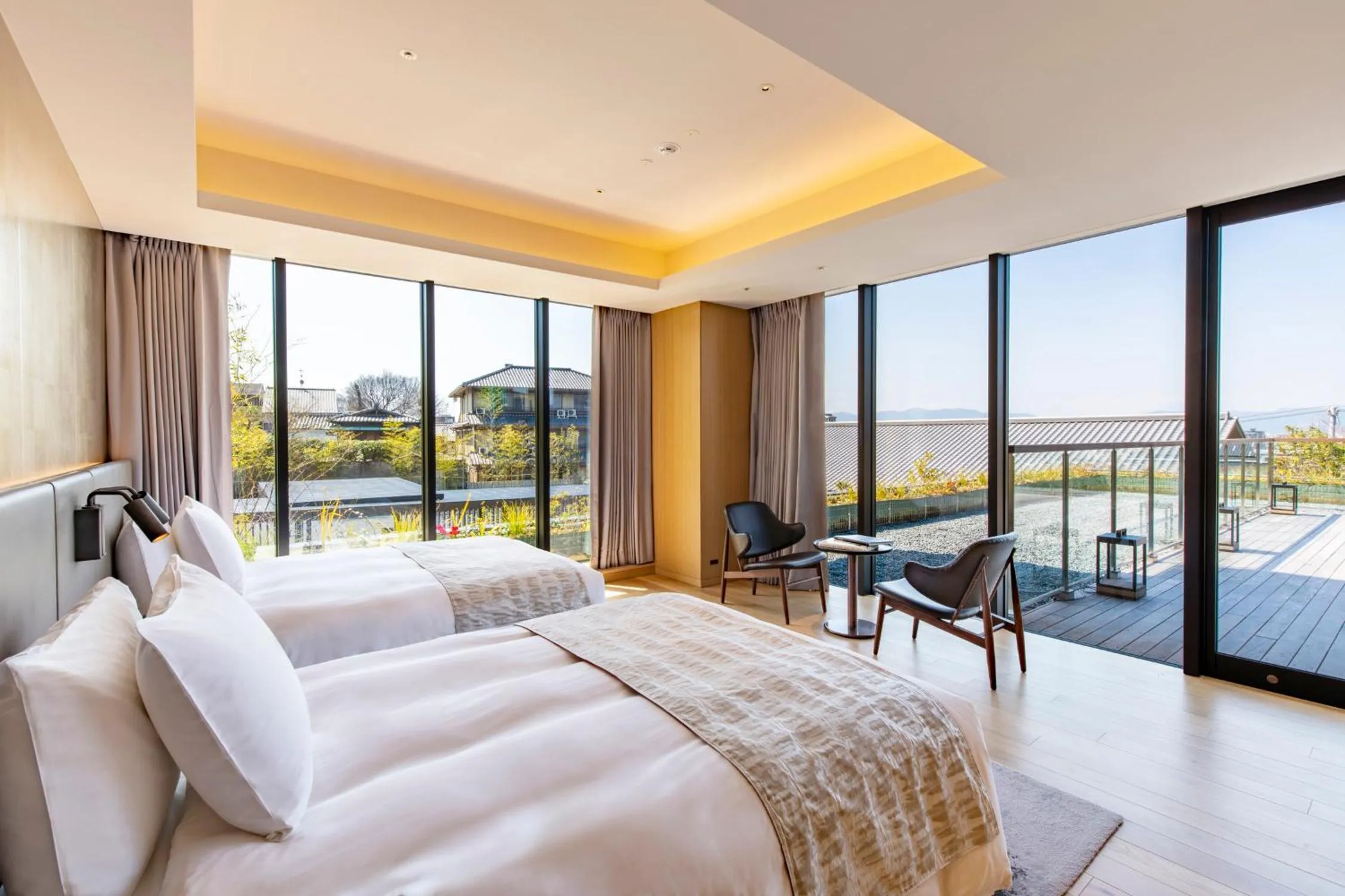 Twin Room with Terrace with Free Lounge Access  in The Hotel Seiryu Kyoto Kiyomizu - a member of the Leading Hotels of the World-