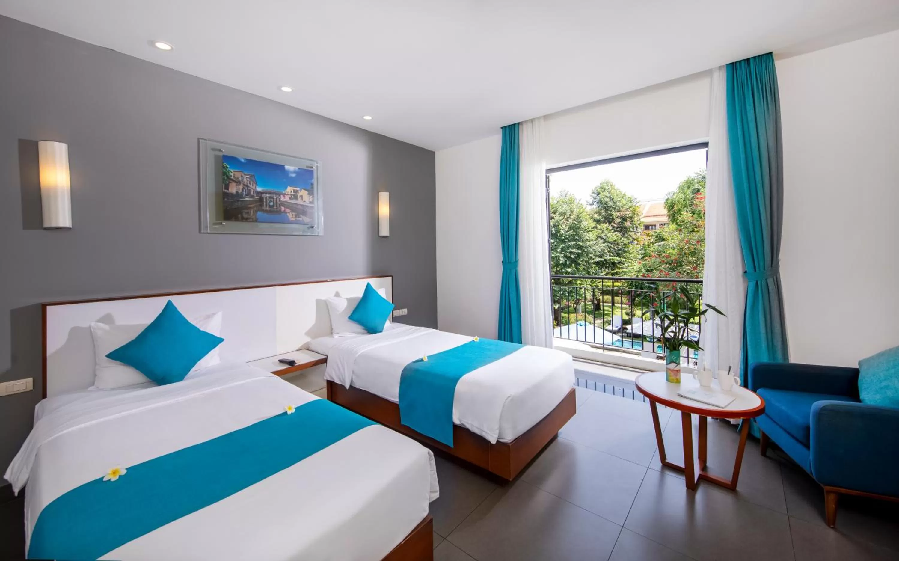 Twin Room with Pool View in ÊMM Hotel Hoi An