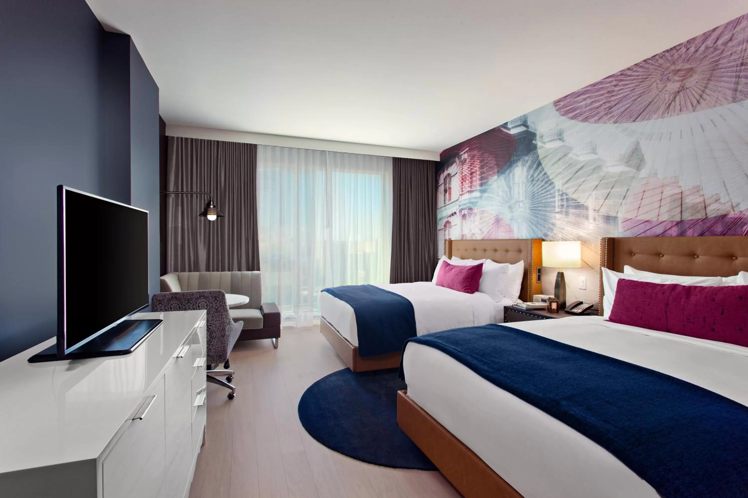 Premium Queen Room with Two Queen Beds and City View in Hotel Indigo Los Angeles Downtown by IHG