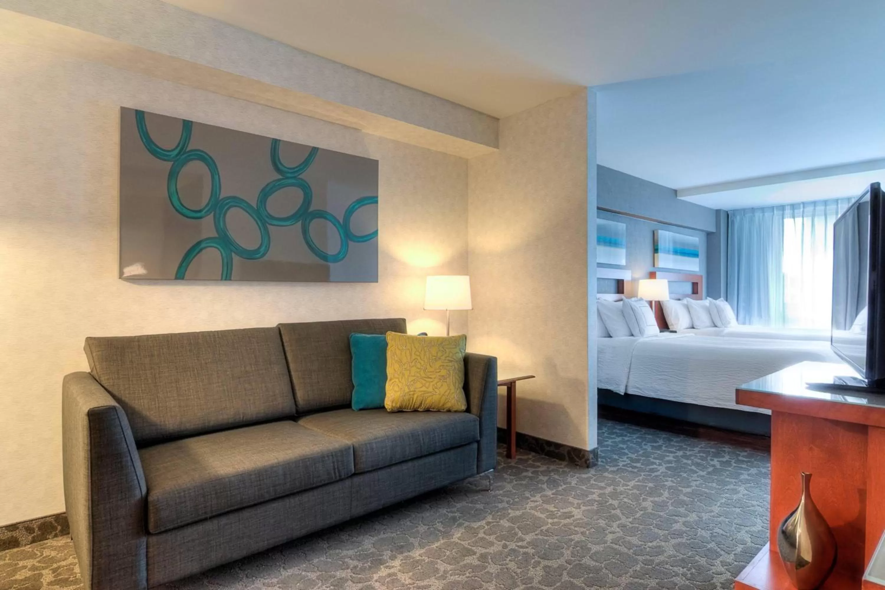 Standard Two Double Beds Suite with Sofa Bed in SpringHill Suites by Marriott Old Montreal