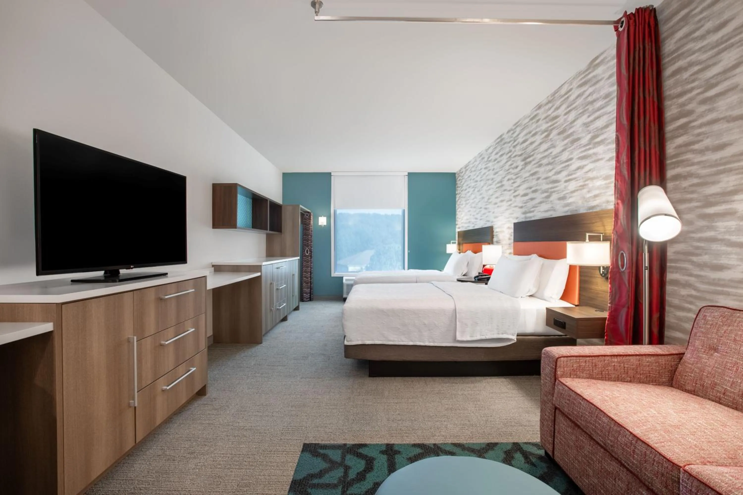 Queen Room with Two Queen Beds - Hearing Accessible in Home2 Suites By Hilton Calhoun