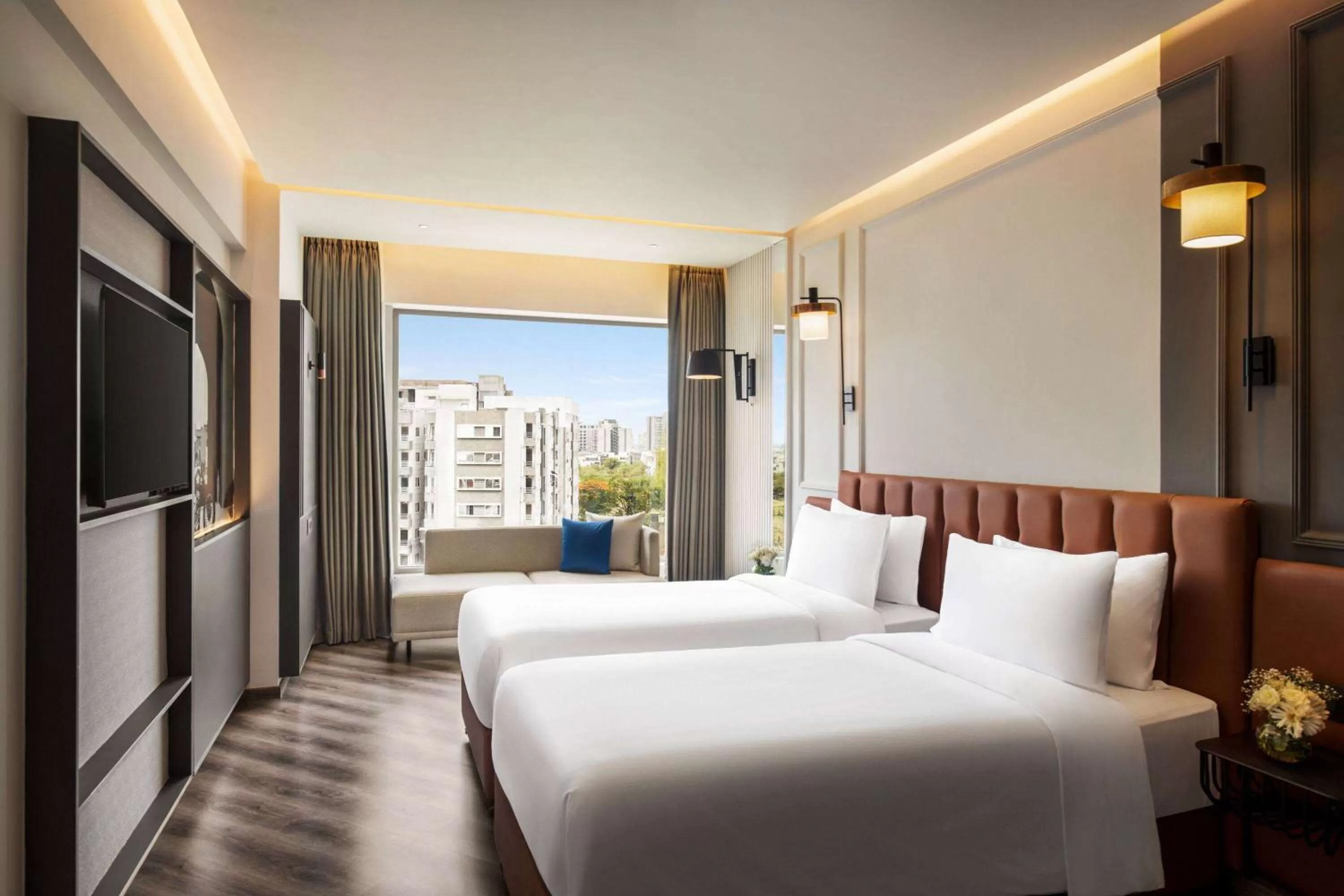 Premium Room with Two Twin Beds in Ramada Encore by Wyndham Indore Nipania