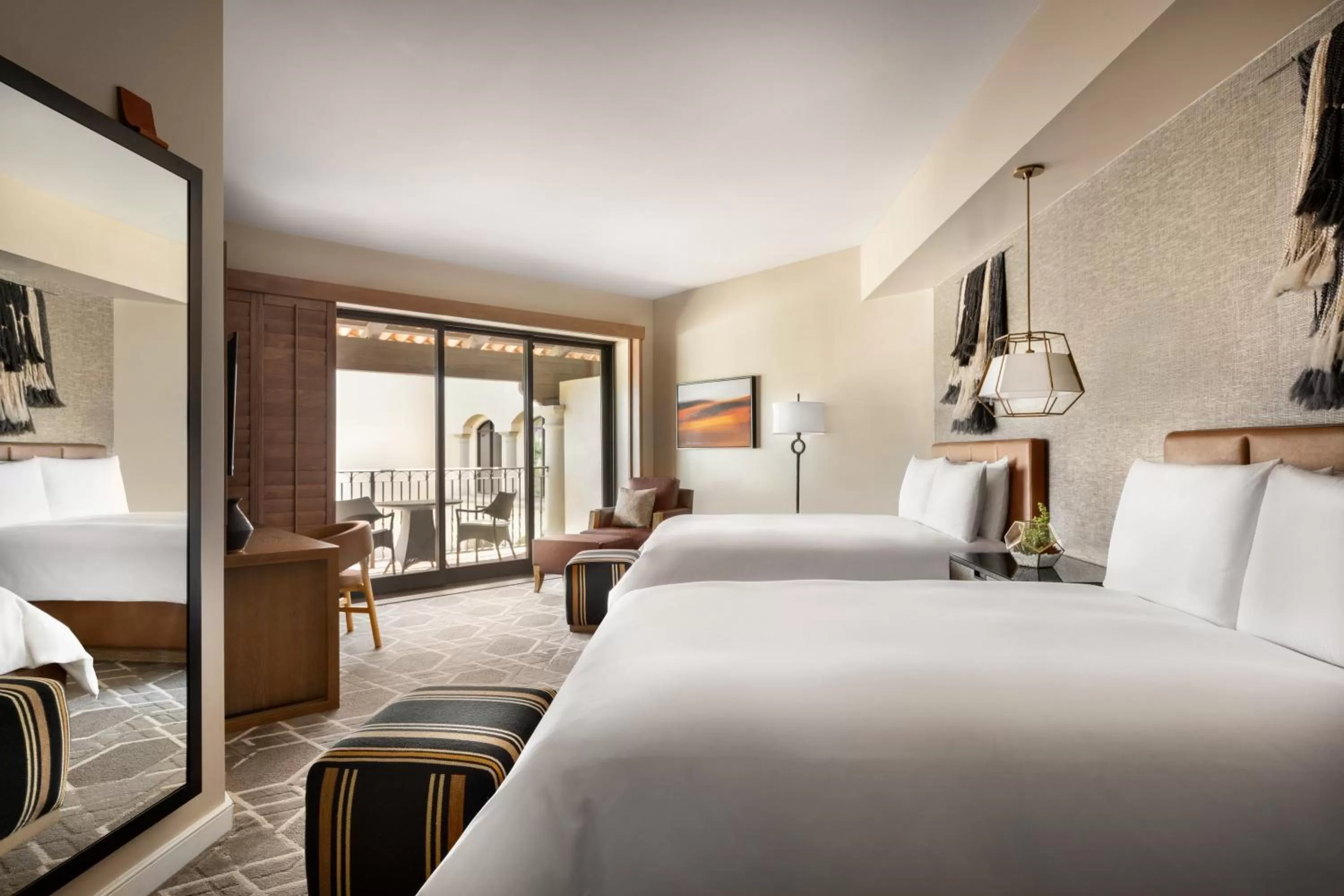 Sunset Signature Room with Two Queen Beds, Furnished Patio and Balcony in Fairmont Scottsdale Princess