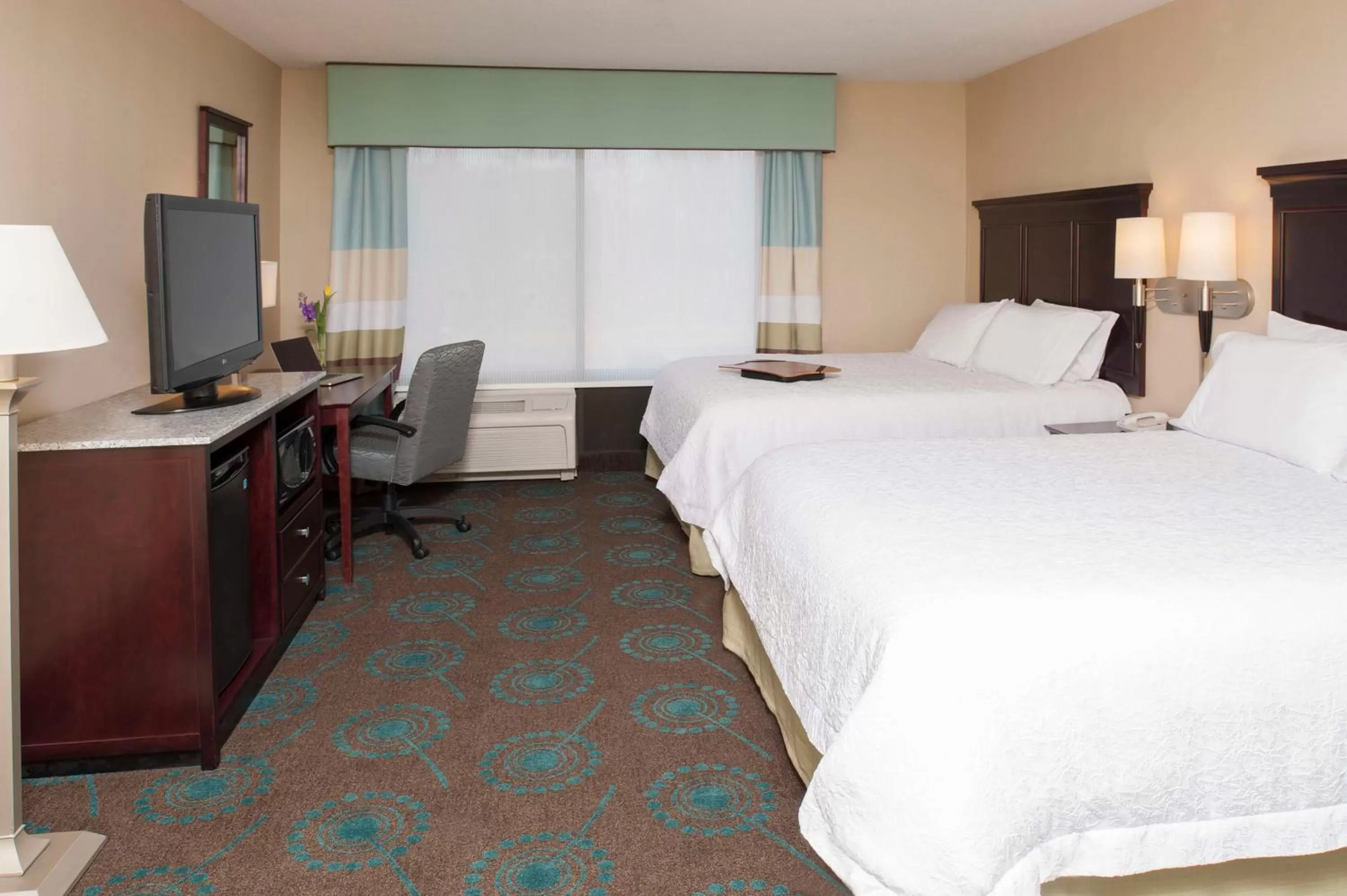 Queen Room with Two Queen Beds with Sleeper Sofa - Non-Smoking in Hampton Inn & Suites South Bend