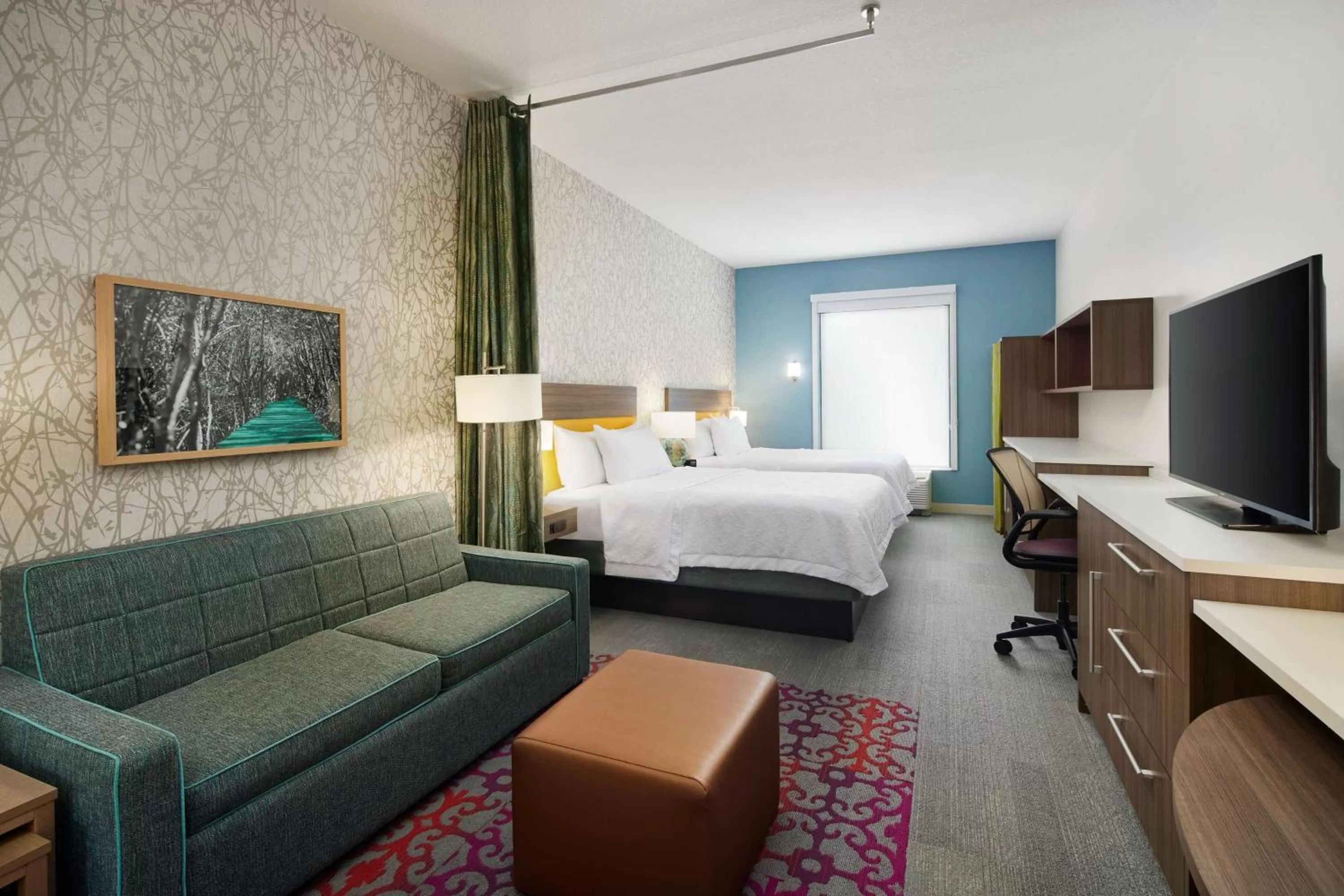 Studio Suite with Two Queen Beds - Hearing Access/Non-Smoking in Home2 Suites By Hilton Stuart