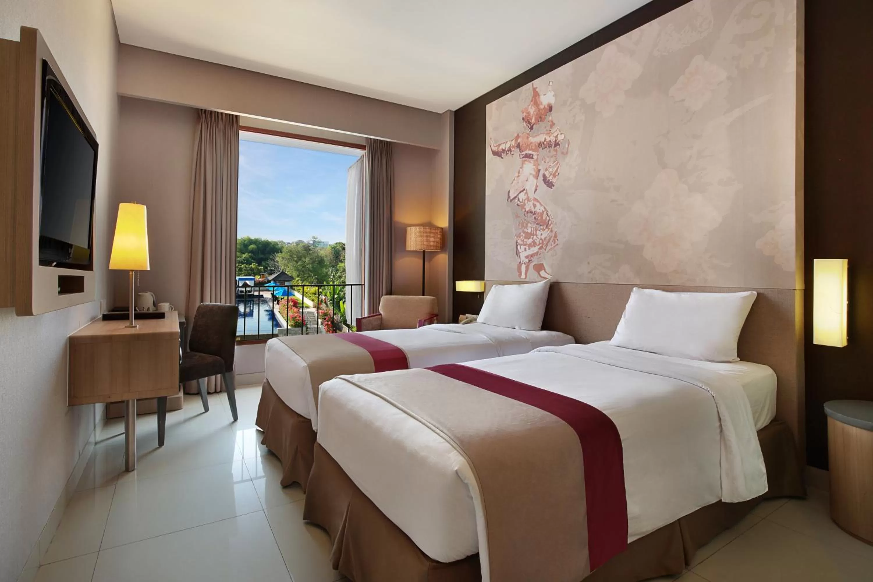 Superior Twin Room with Pool View in Mercure Bali Nusa Dua