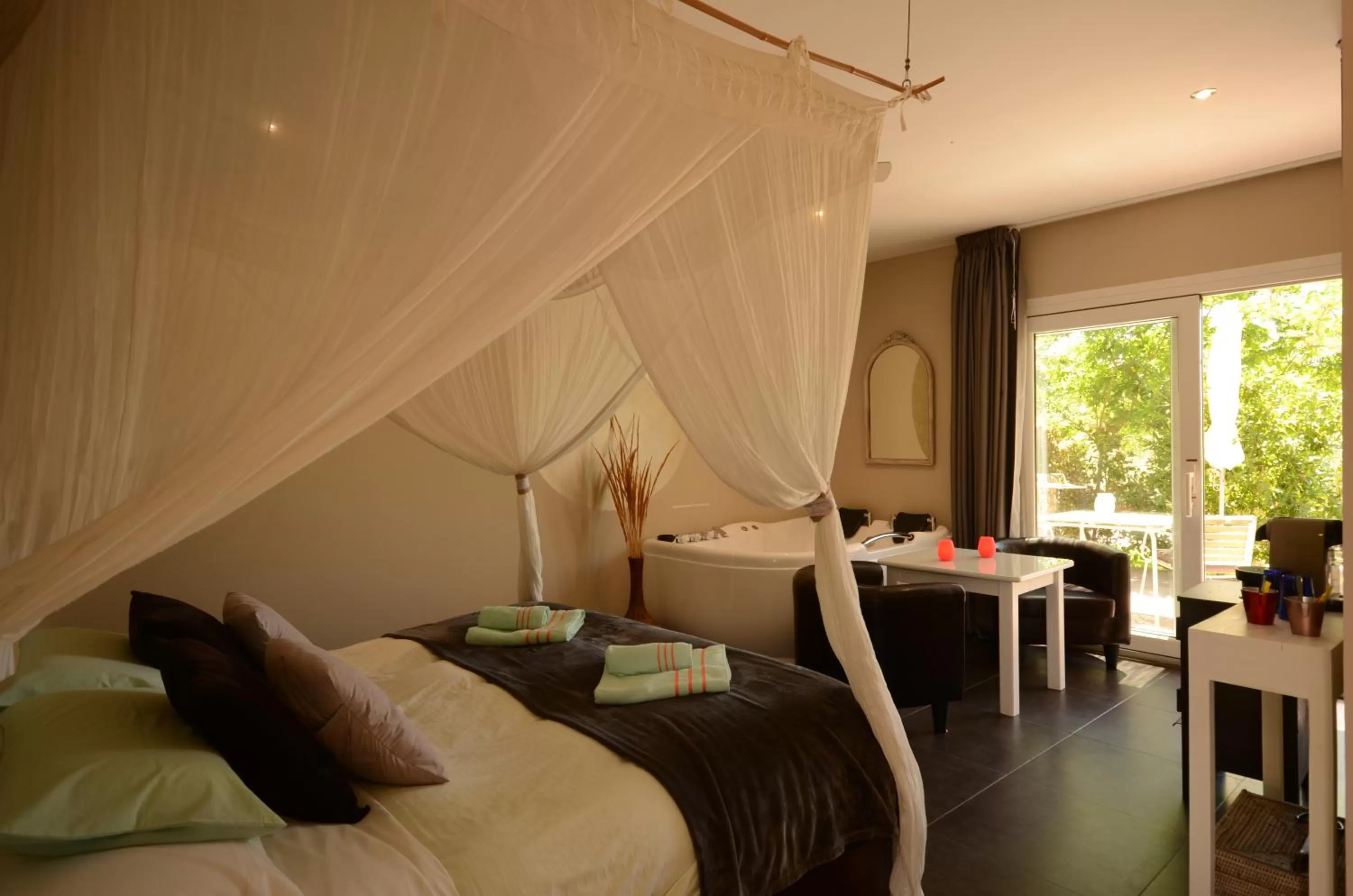 Double Suite with Hot Tub and Chimney in El Pao Spa